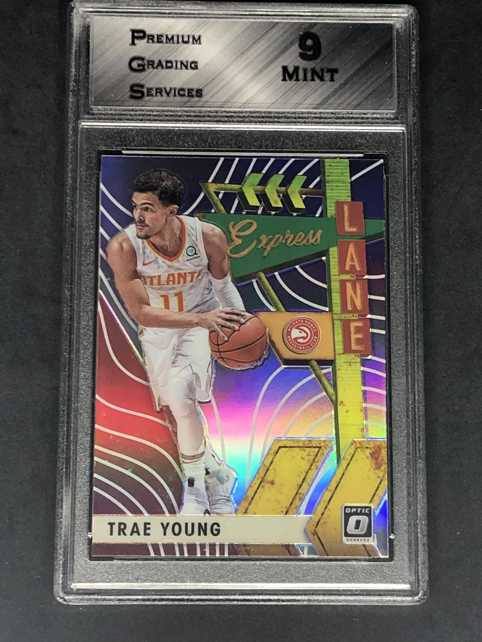 Trae Young Panini Donruss Optic Express Graded PGS 9 (1 of 1)