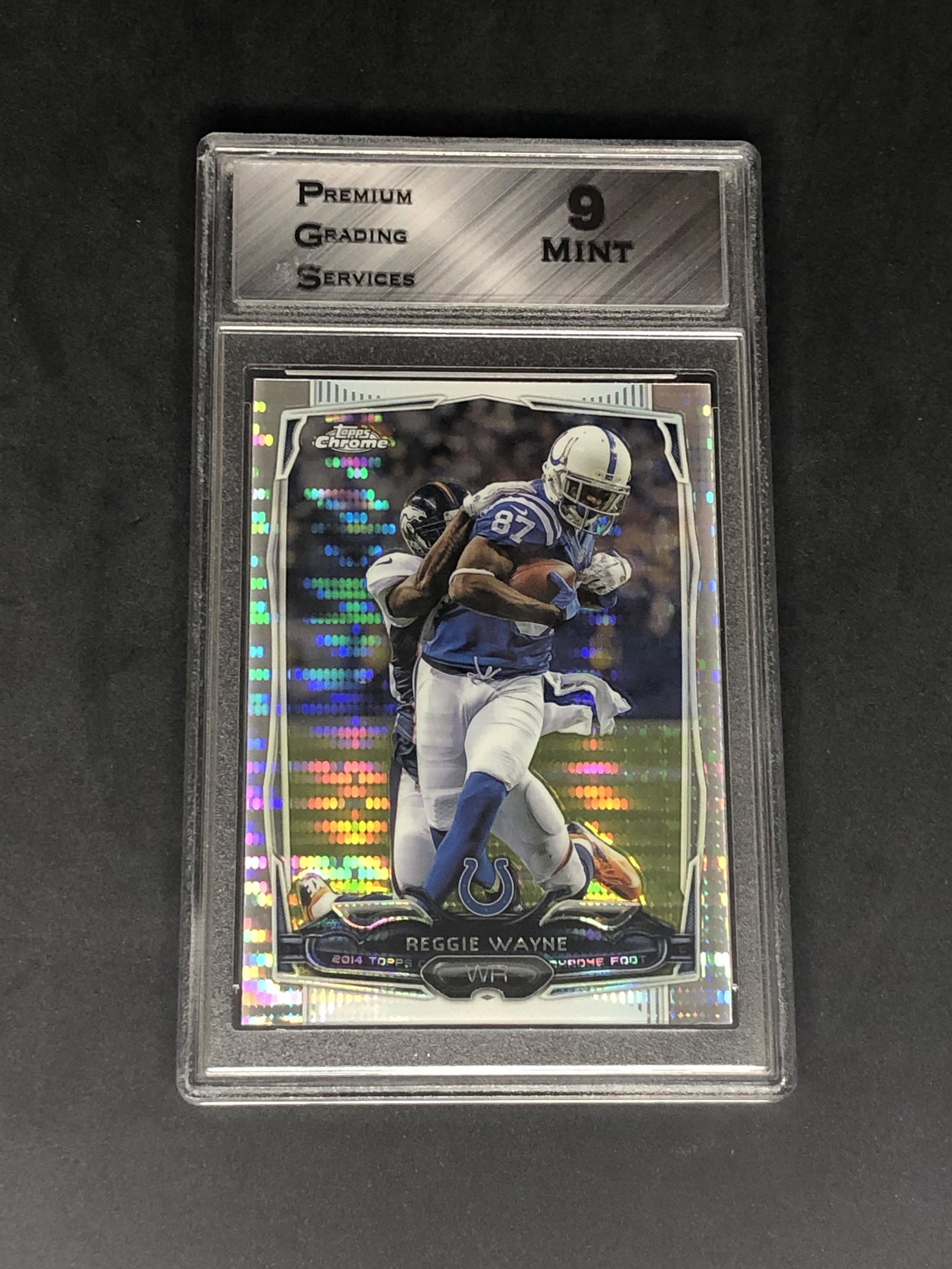 Reggie Wayne Topps Chrome Refractor Graded PGS 9 (1 of 1)