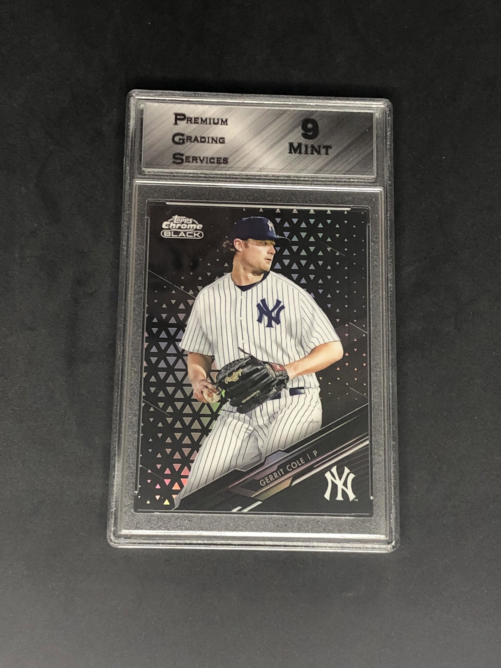 Gerrit Cole Topps Chrome Black Graded PGS 9 (1 of 1)