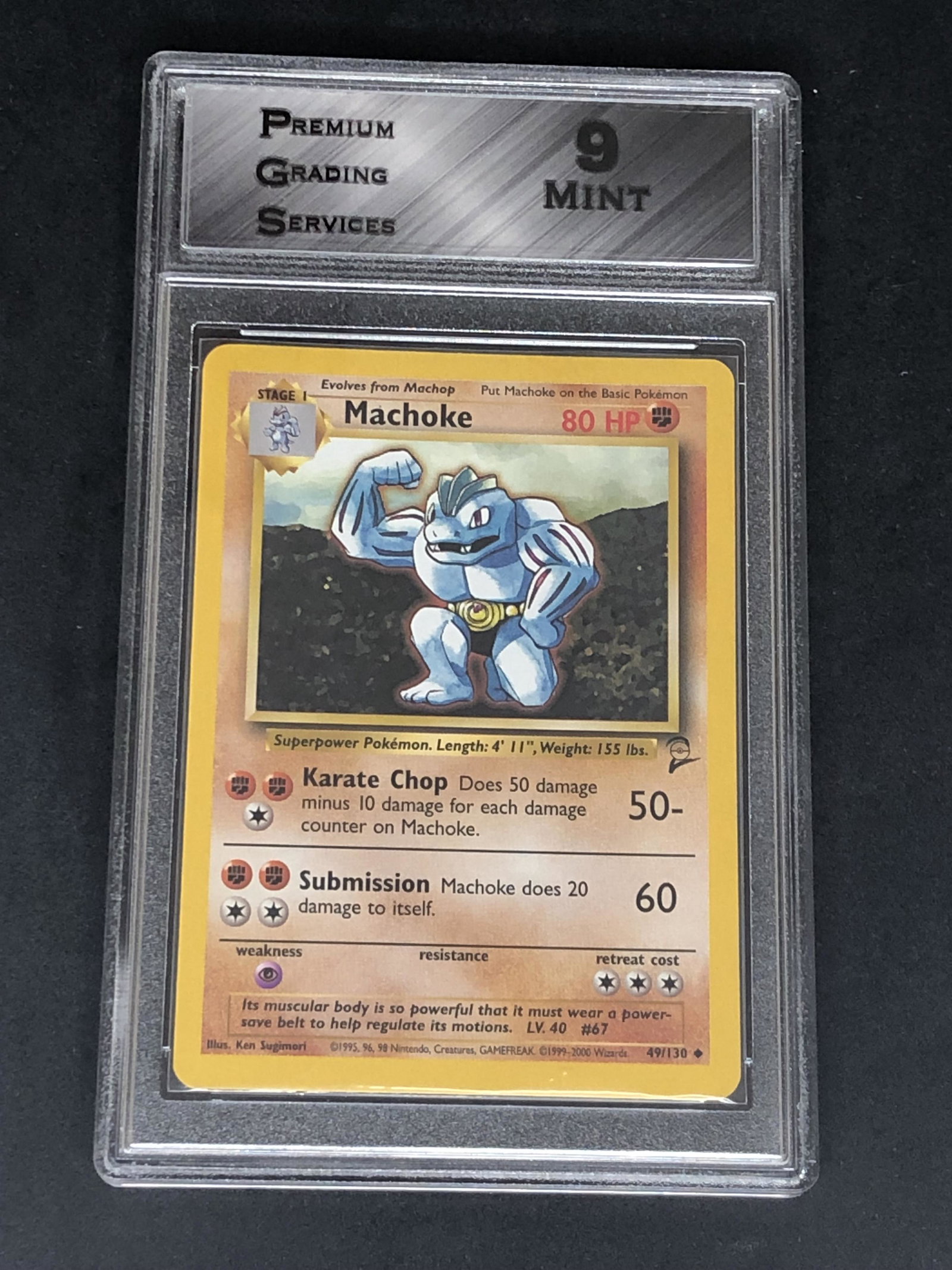 Machoke Base Set 2 Graded PGS 9 (1 of 1)