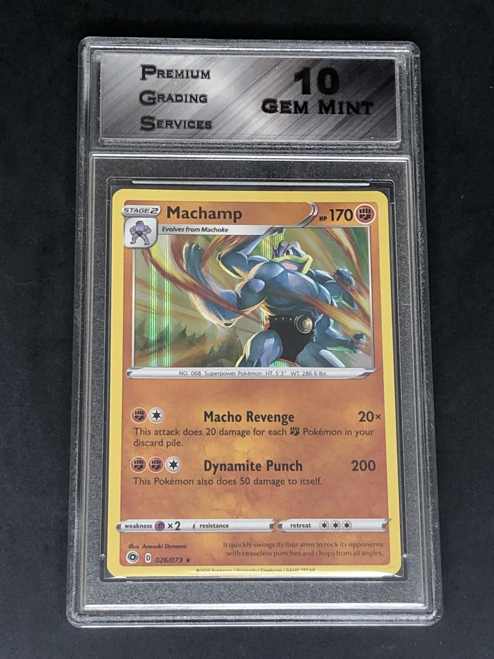 Machamp Holo Graded PGS 10 (1 of 1)