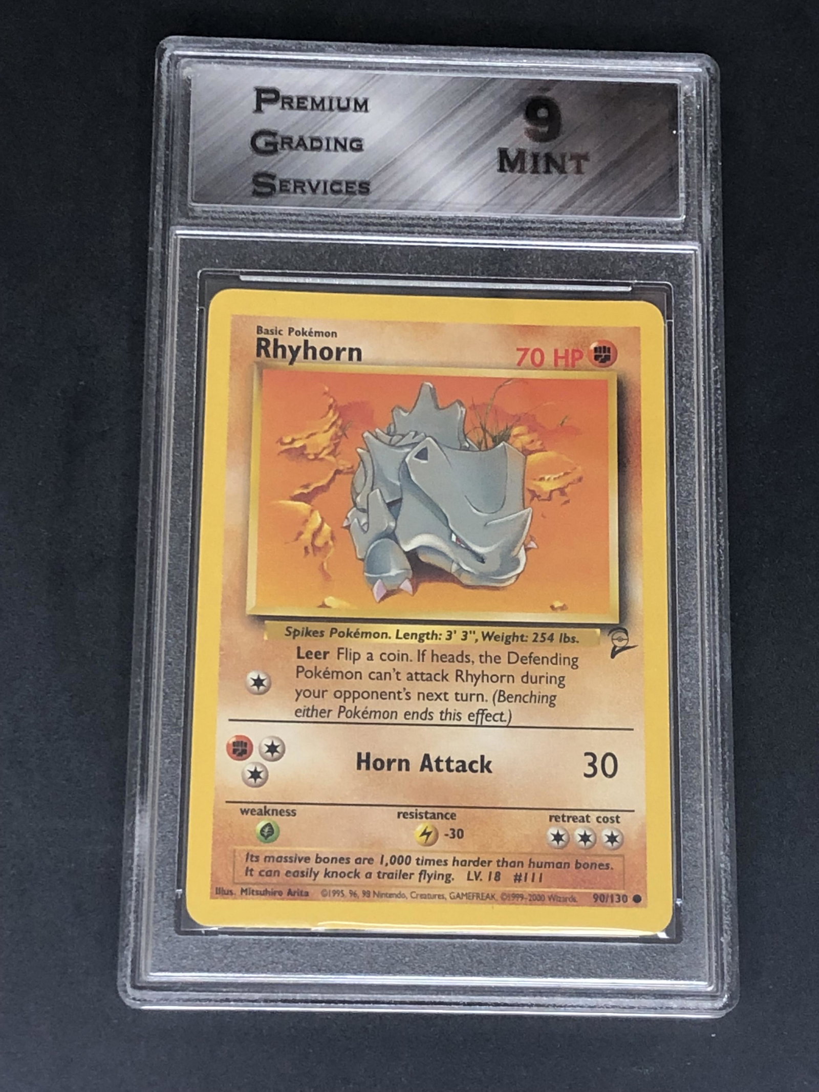 Base Set 2 Rhyhorn Graded PGS 9 (1 of 1)