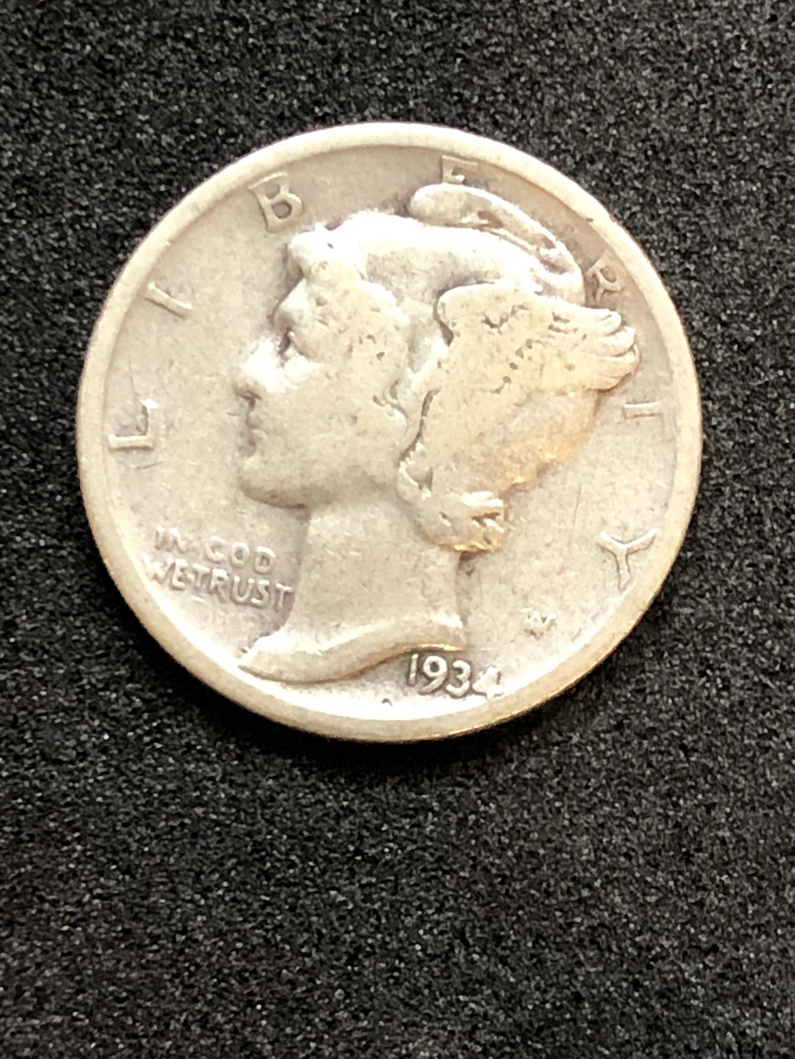1934 Silver Mercury Dime (1 of 1)