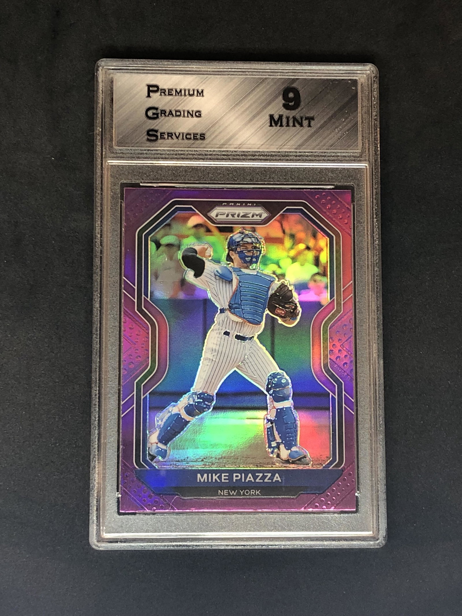 Mike Piazza Panini Prizm Purple Graded PGS 9 (1 of 1)