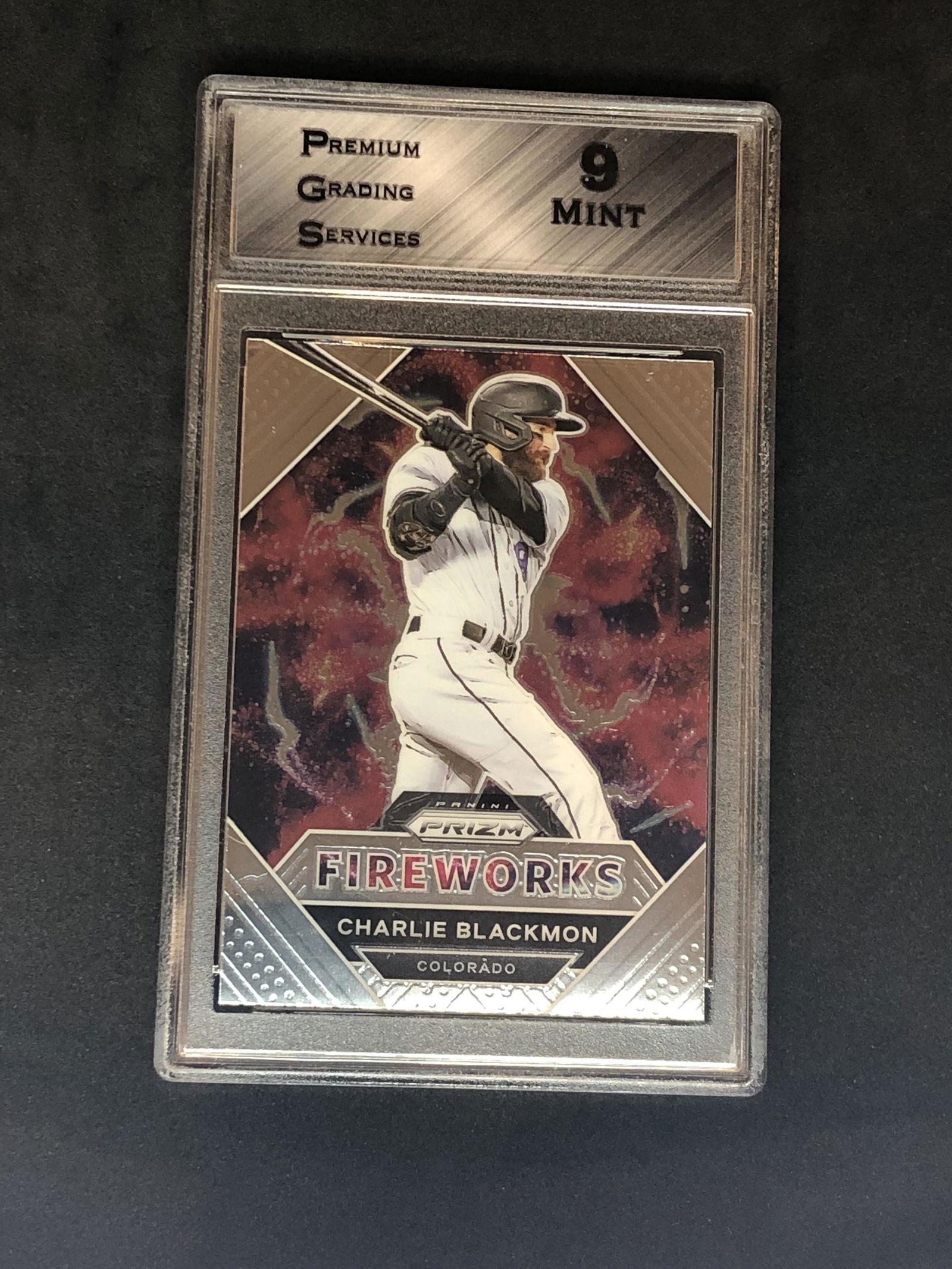 Charlie Blackmon Panini Prizm Graded PGS 9 (1 of 1)
