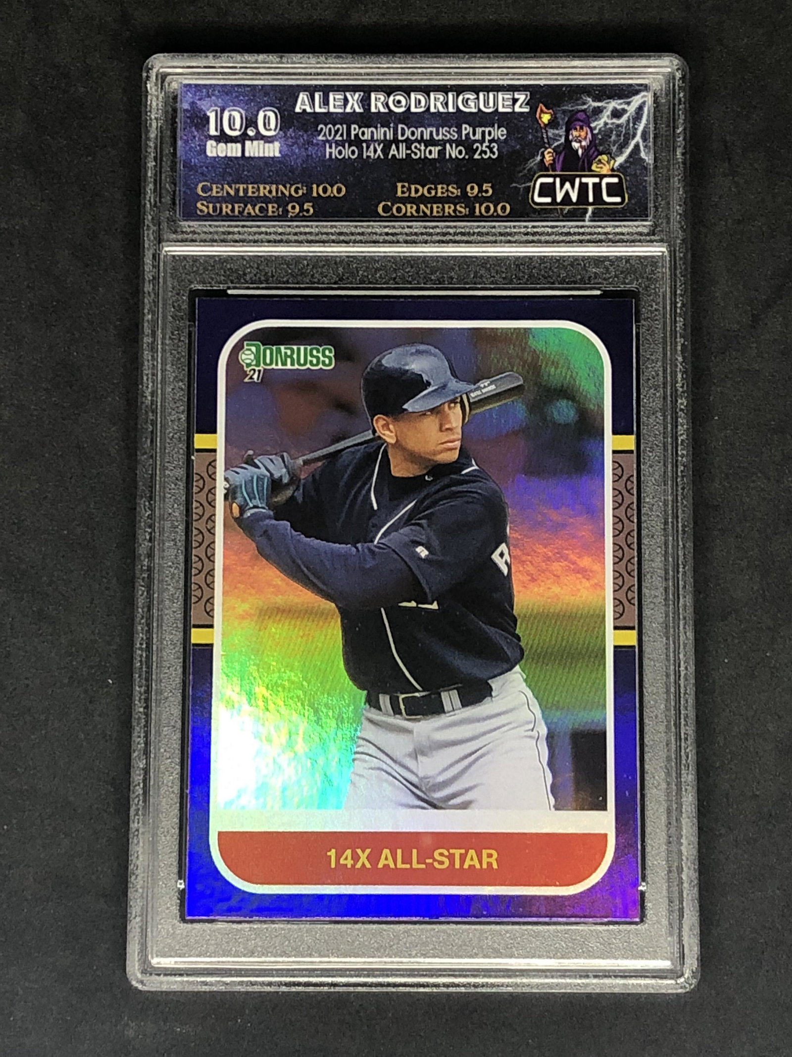 Alex Rodriguez Panini Donruss Purple Holo Graded CWTC (1 of 1)