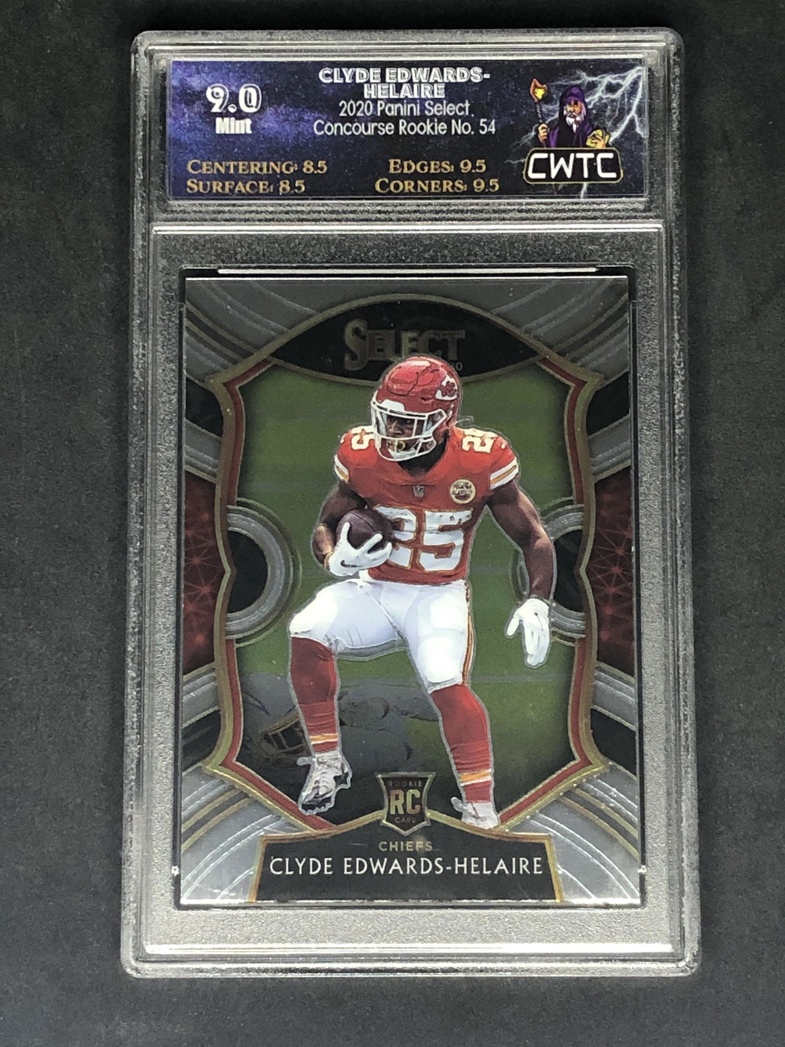 Clyde Edwards-Helaire Panini Select Rookie Graded CWTC (1 of 1)
