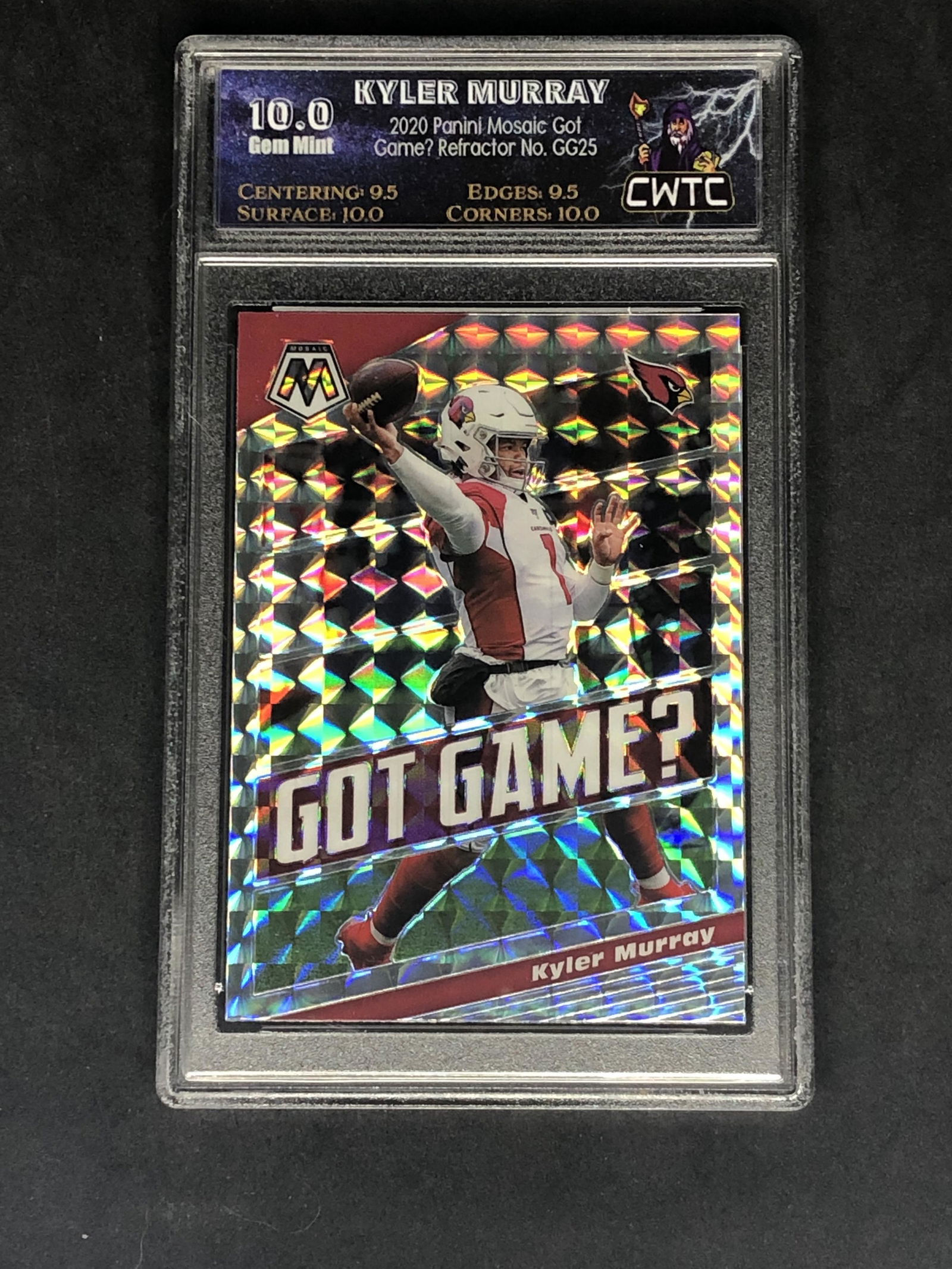 Kyler Murray Panini Mosaic Refractor Graded CWTC 10 (1 of 1)