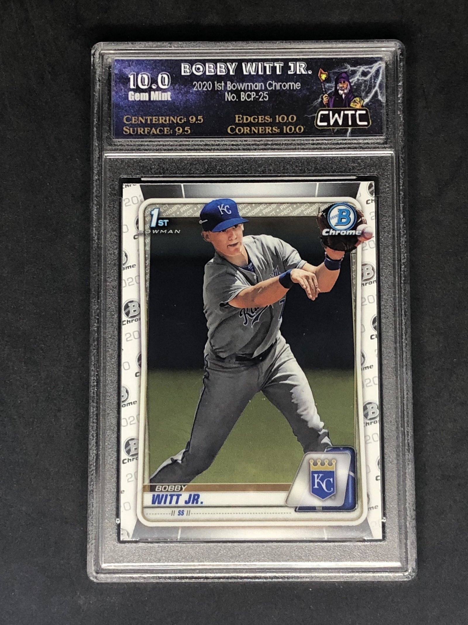 Bobby Witt Jr. 1st Bowman Chrome Graded CWTC 10 (1 of 1)