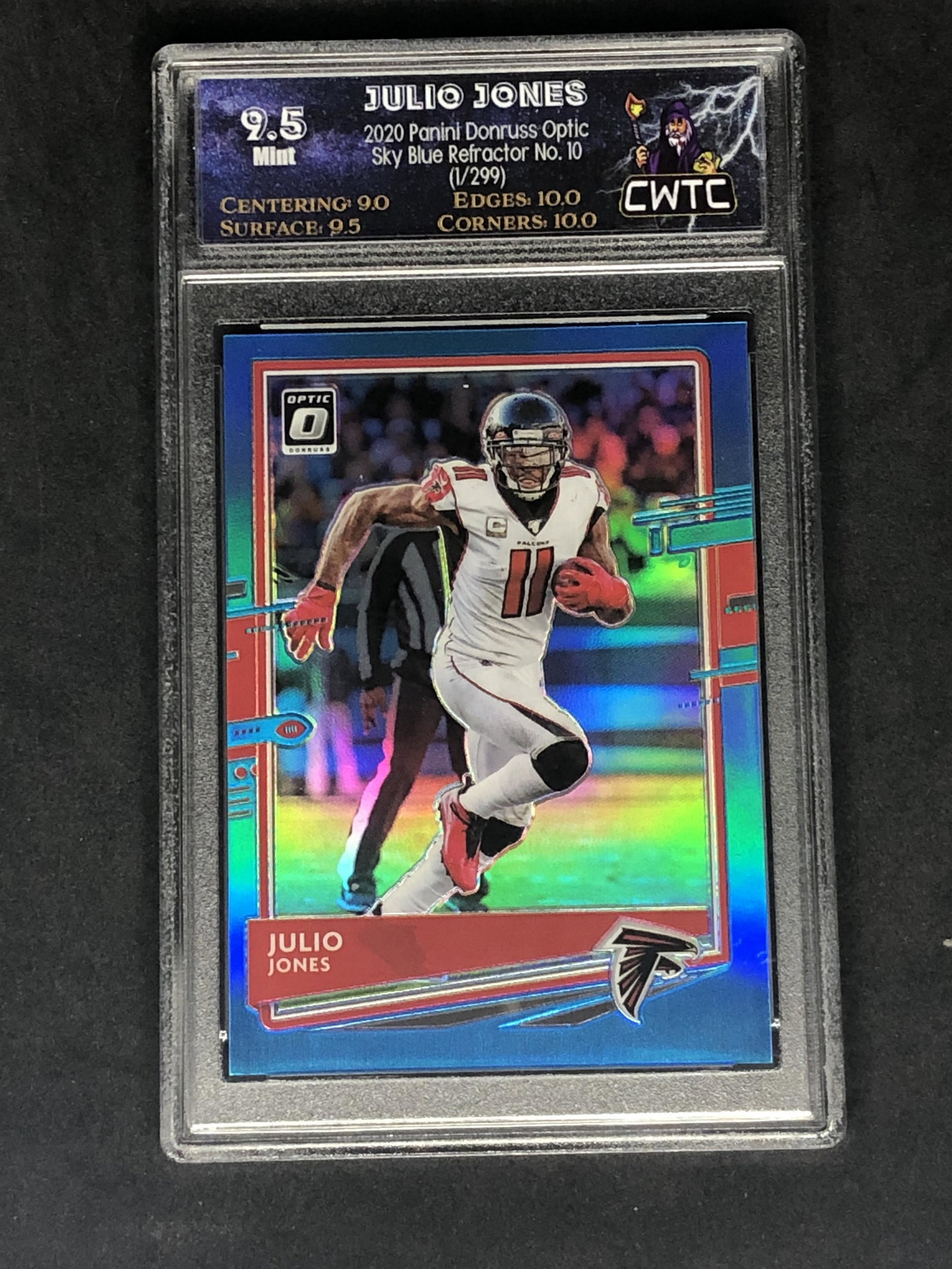 Julio Jones Panini Donruss Optic Sky Blue Graded CWTC (1 of 1)