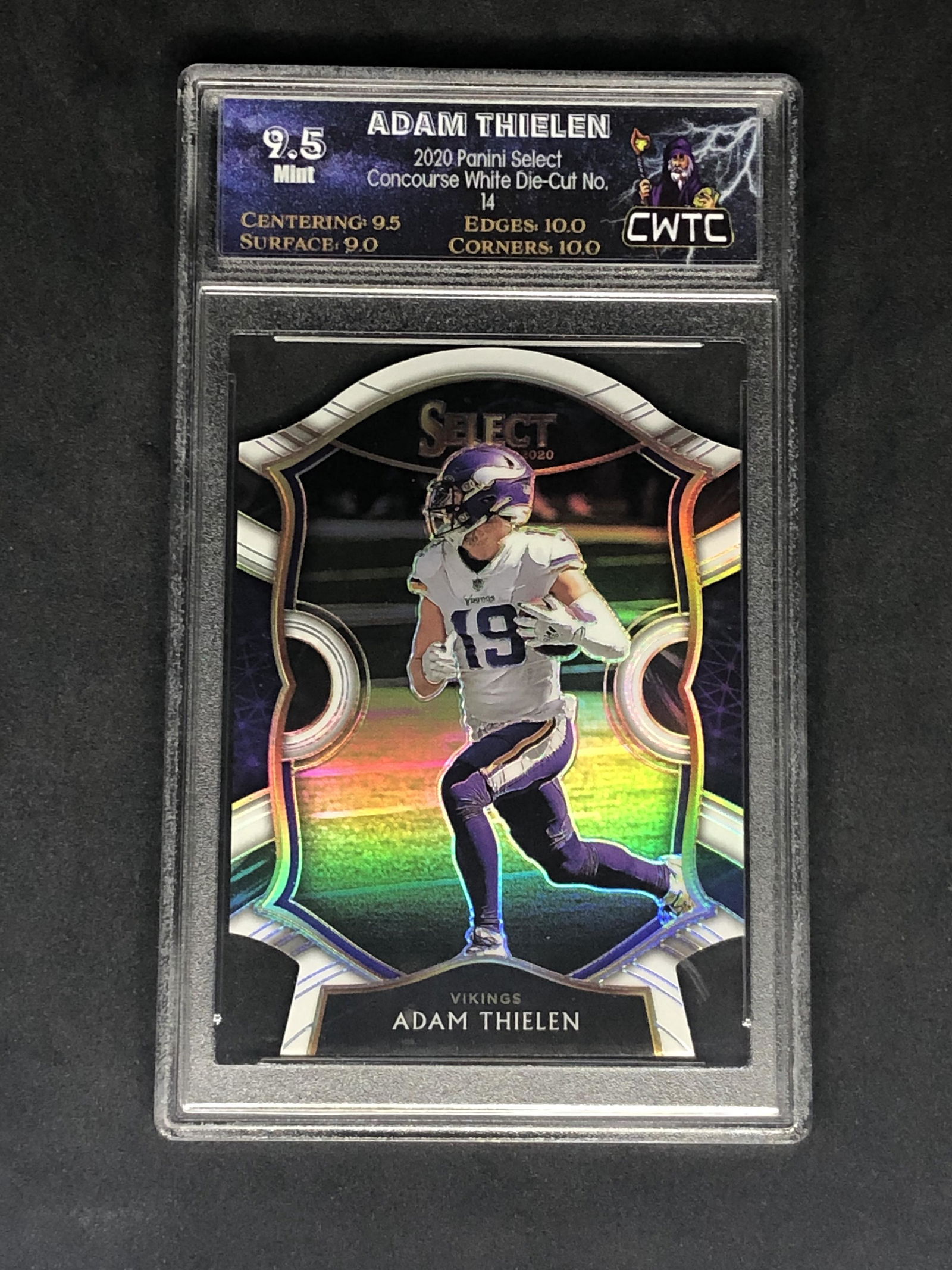 Adam Thielen Panini Select White Die-Cut Prizm Graded (1 of 1)