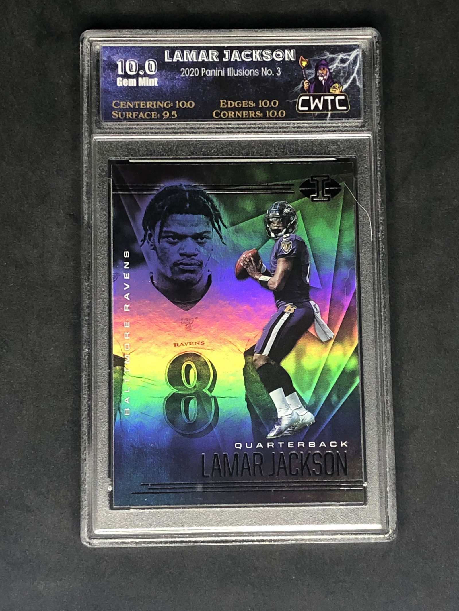 Lamar Jackson Panini Illusions Graded CWTC 10 (1 of 1)