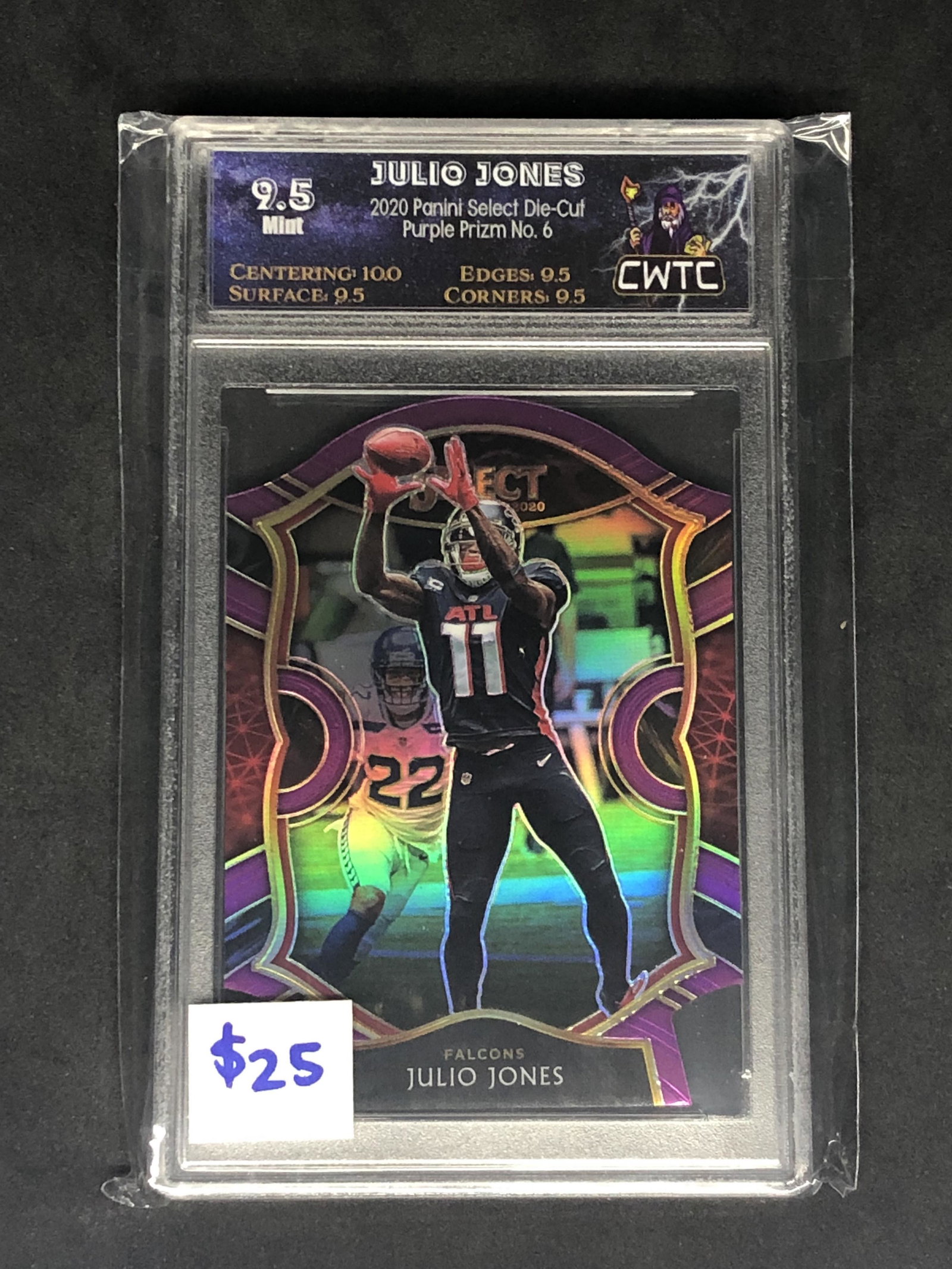 Julio Jones Panini Select Purple Die-Cut Graded CWTC (1 of 1)