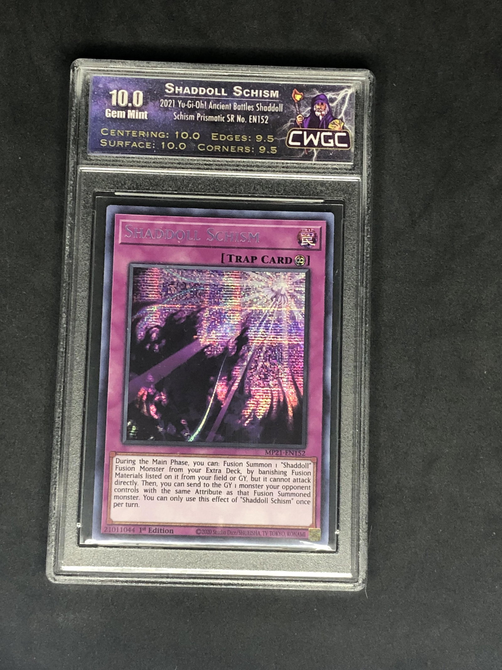 Shaddoll Schism Prismatic Secret Rare Graded CWTC 10: Graded Yugioh Card