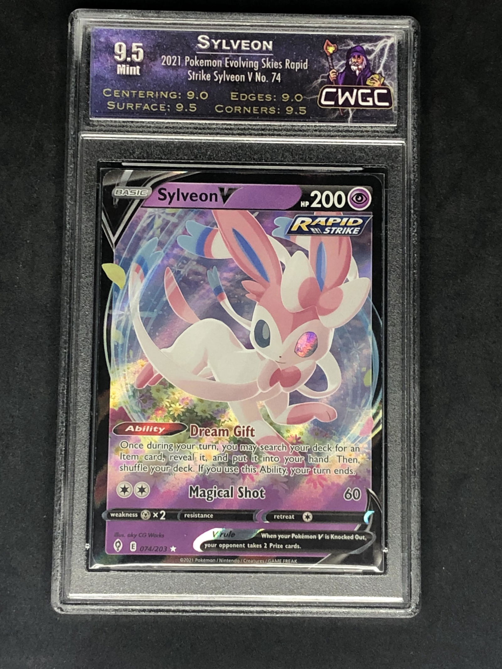 Sylveon V Rapid Strike Graded CWTC 9.5 (1 of 1)