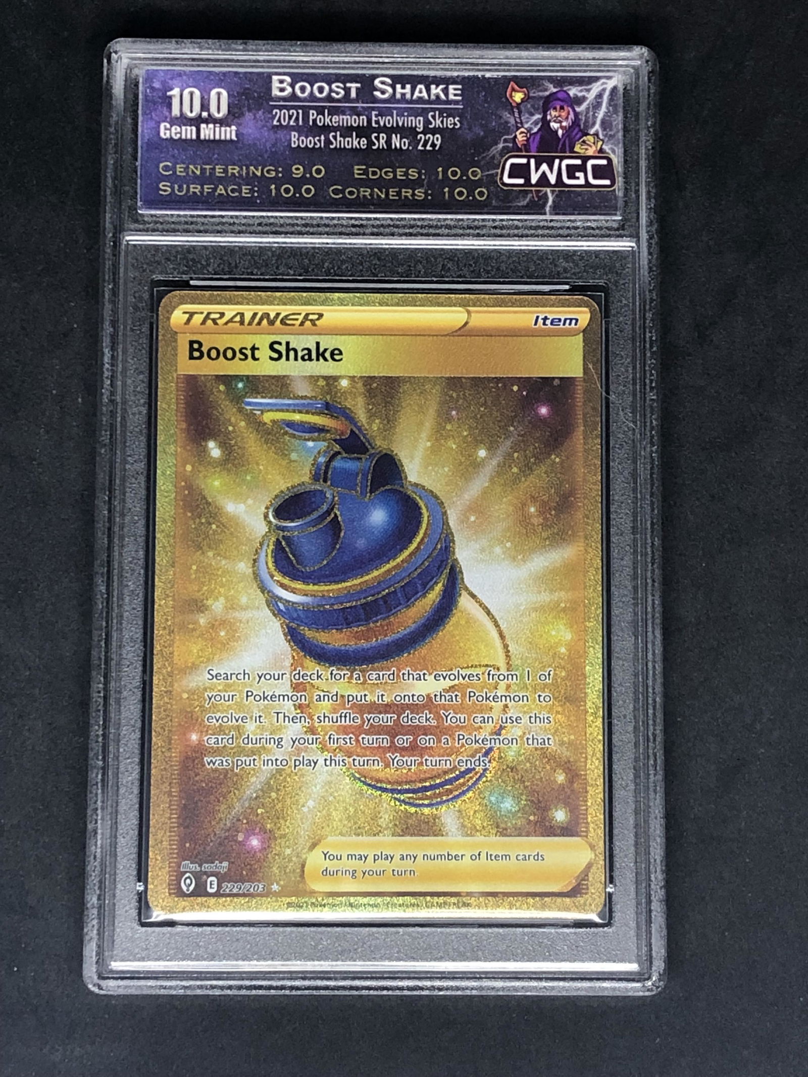 Boost shake Secret Rare Full Art Graded CWTC 10 (1 of 1)