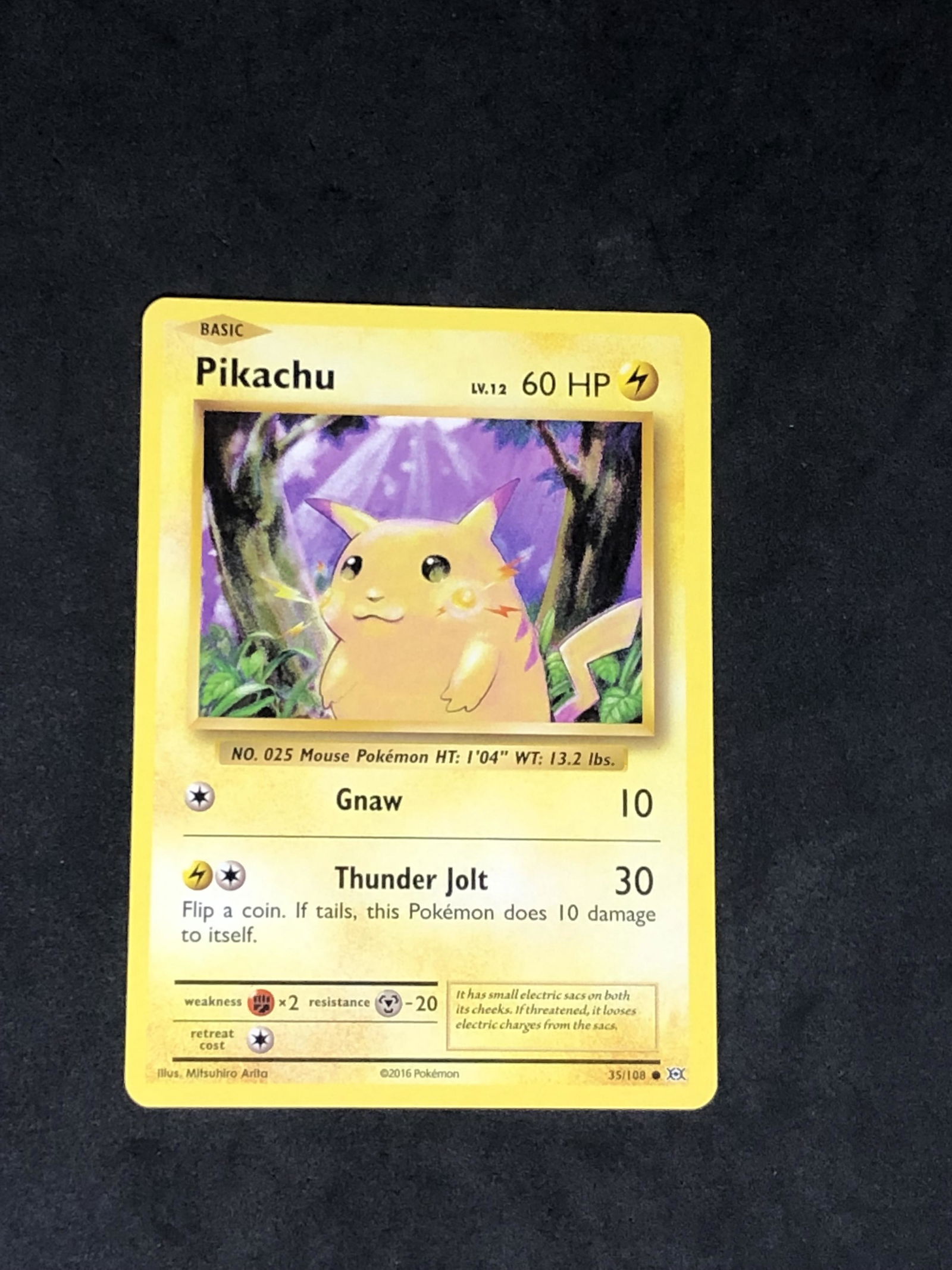 XY Evolutions Pikachu Pokemon Card (1 of 1)