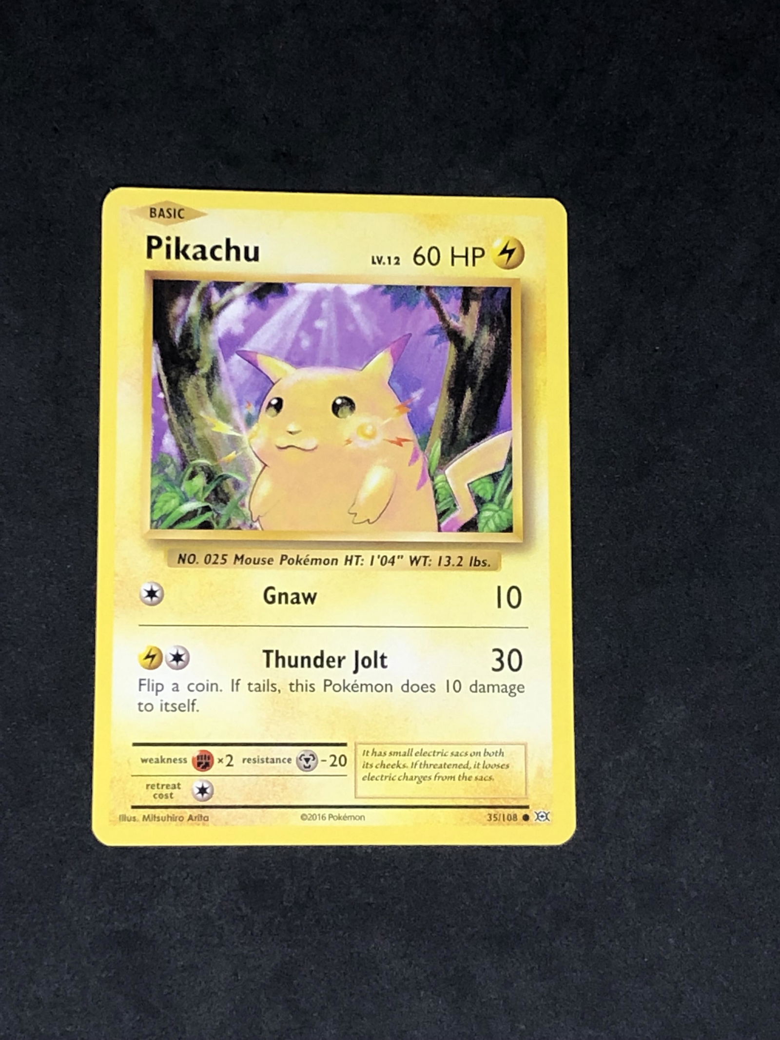 XY Evolutions Pikachu Pokemon Card (1 of 1)