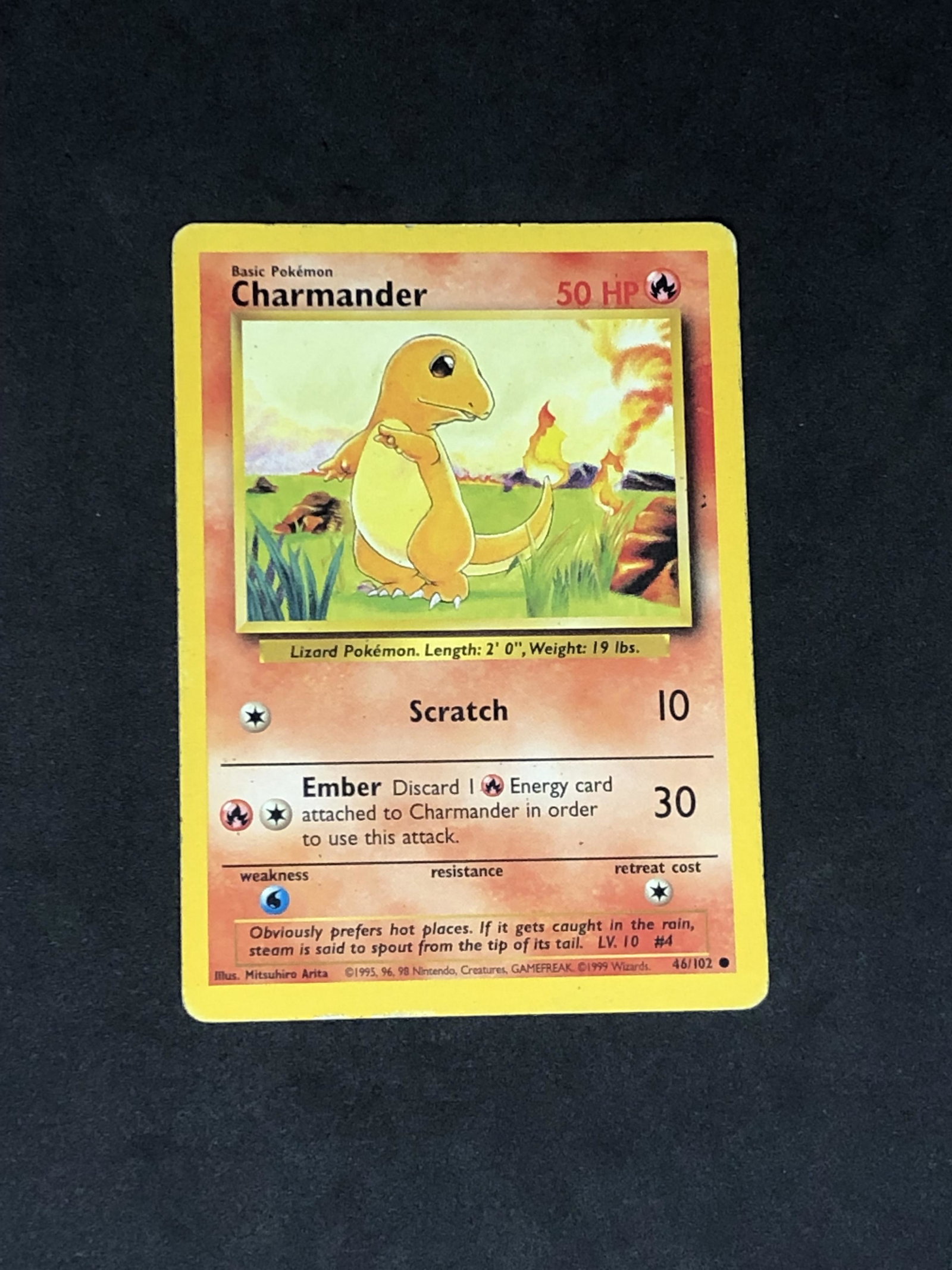 Vintage Base Set Charmander Pokemon Card (1 of 1)