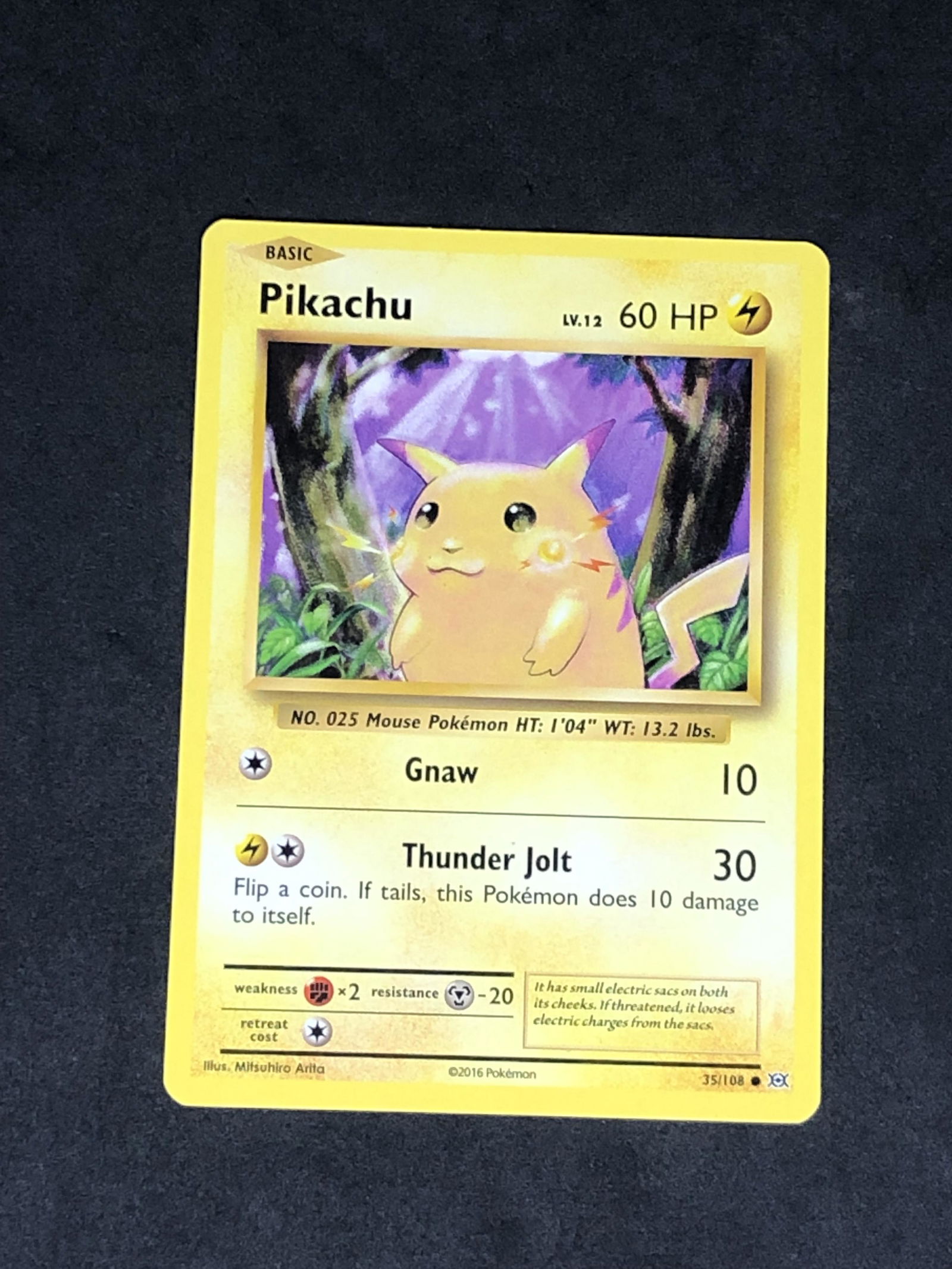XY Evolutions Pikachu Pokemon Card (1 of 1)