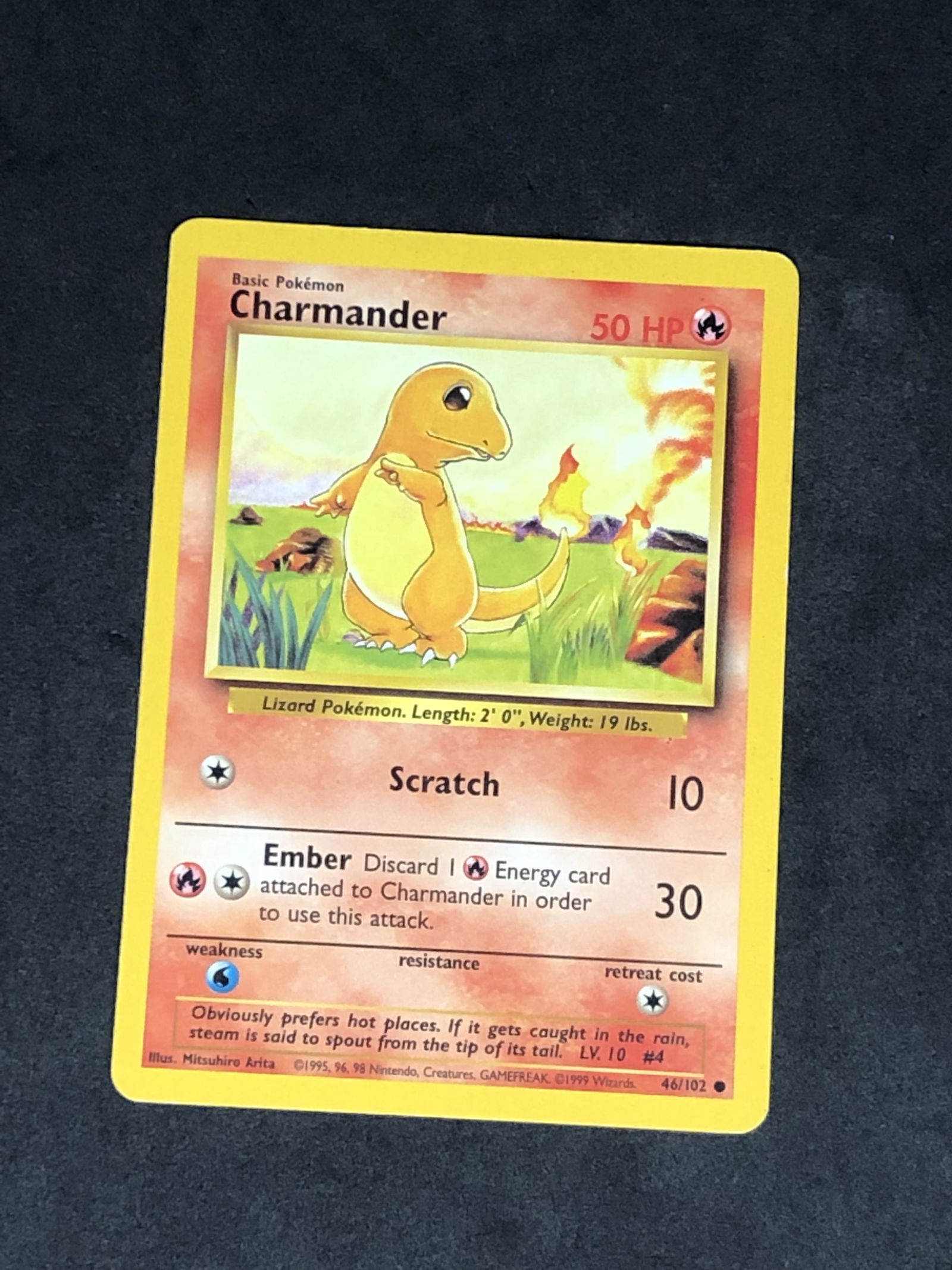 Vintage Base Set Charmander Pokemon Card (1 of 1)
