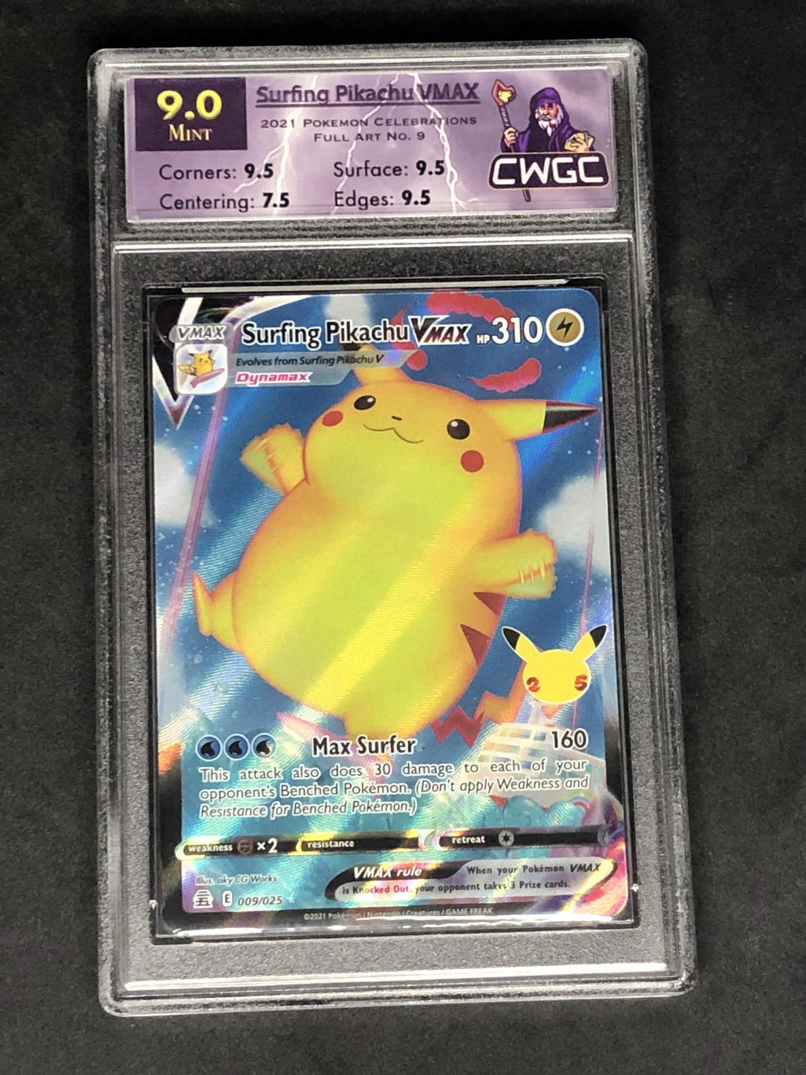 Surfing Pikachu VMAX Graded CWTC 9 (1 of 1)