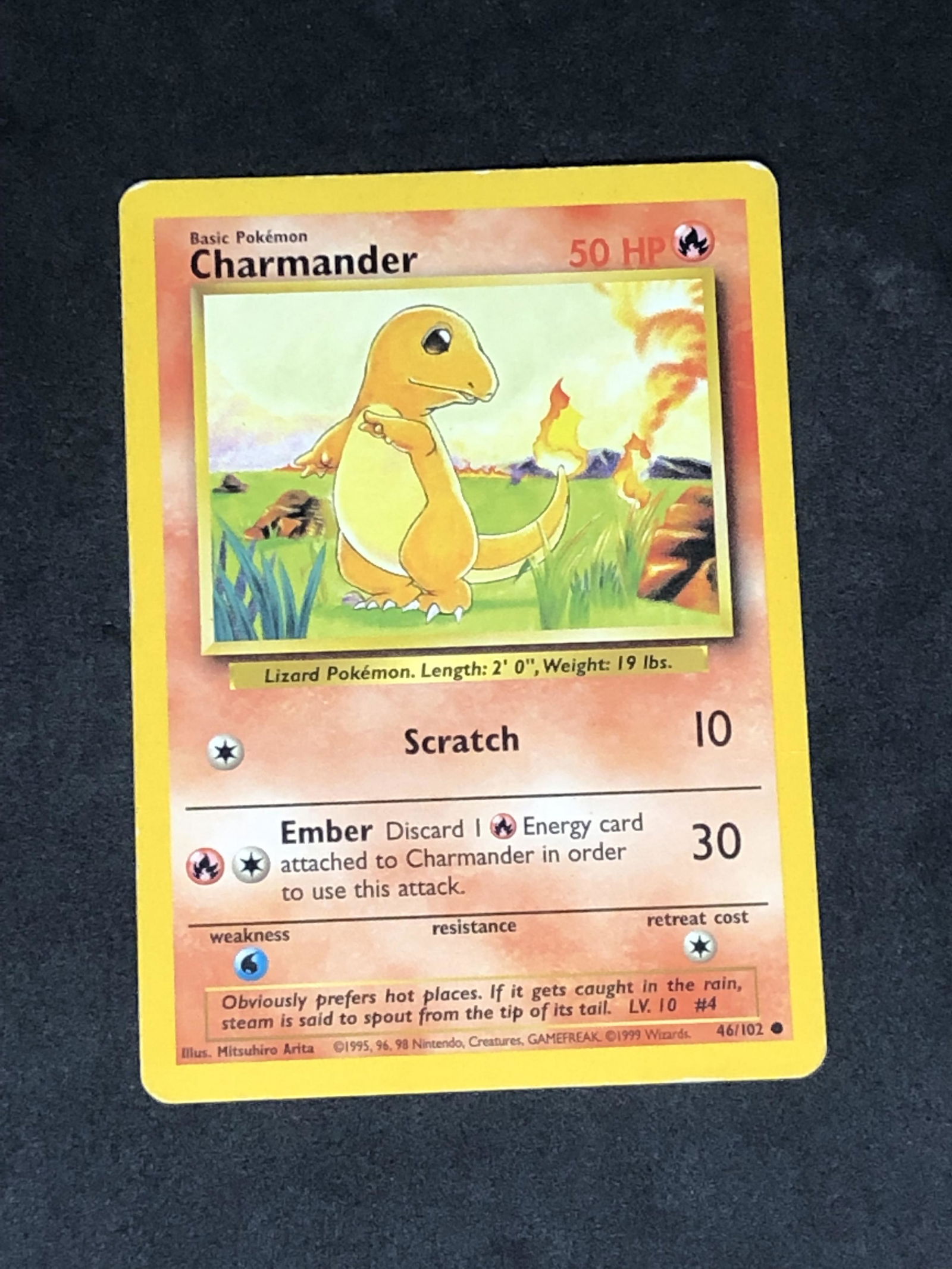 Vintage Base Set Charmander Pokemon Card (1 of 1)
