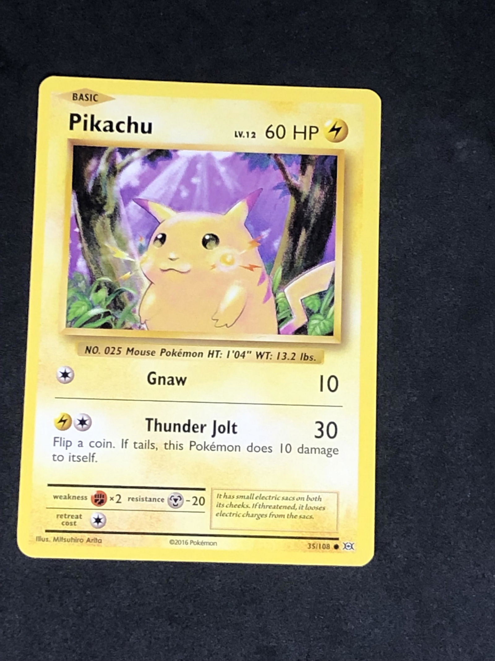 XY Evolutions Pikachu Pokemon Card (1 of 1)