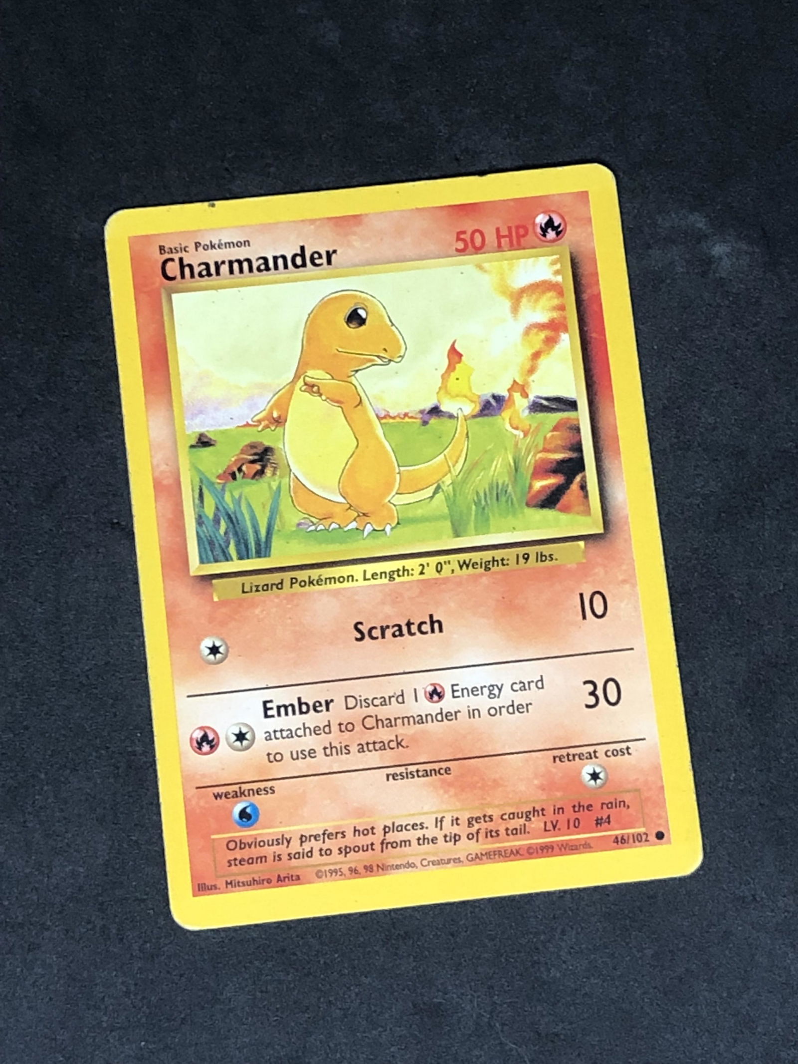 Vintage Base Set Charmander Pokemon Card (1 of 1)
