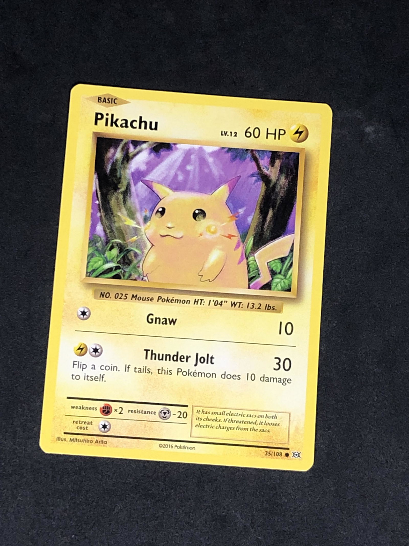 XY Evolutions Pikachu Pokemon Card (1 of 1)