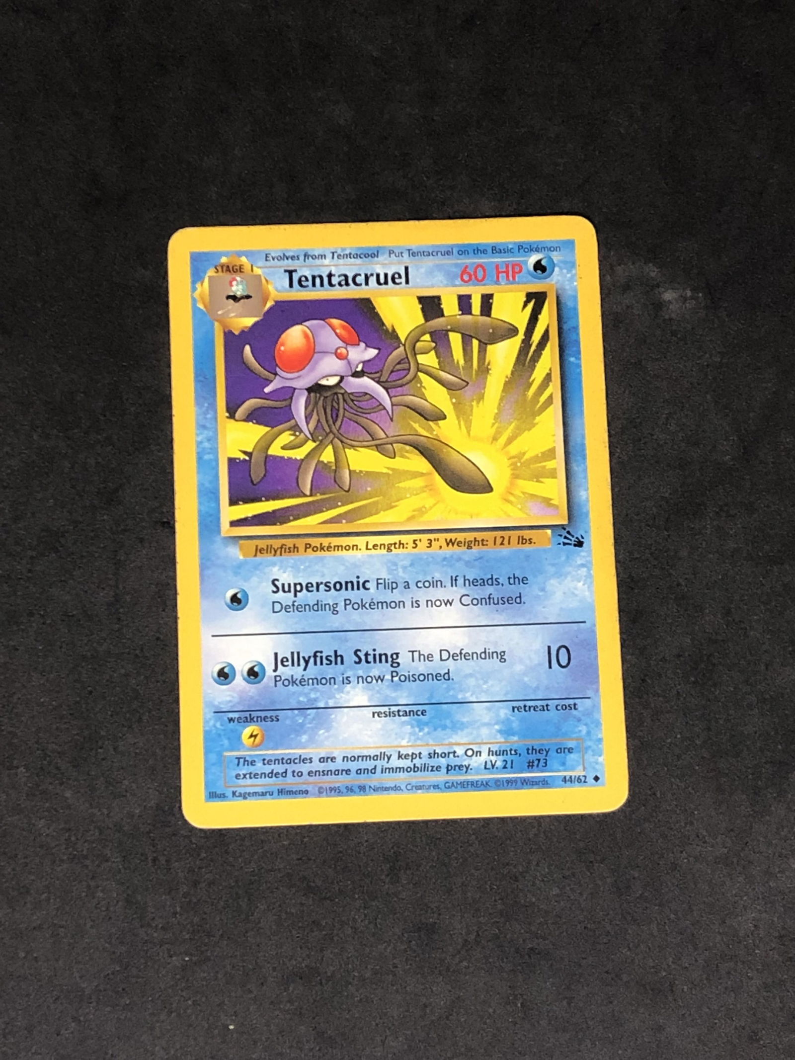Vintage Fossil Set Tentacruel Pokemon Card: Vintage Fossil Set Tentacruel Pokemon Card
