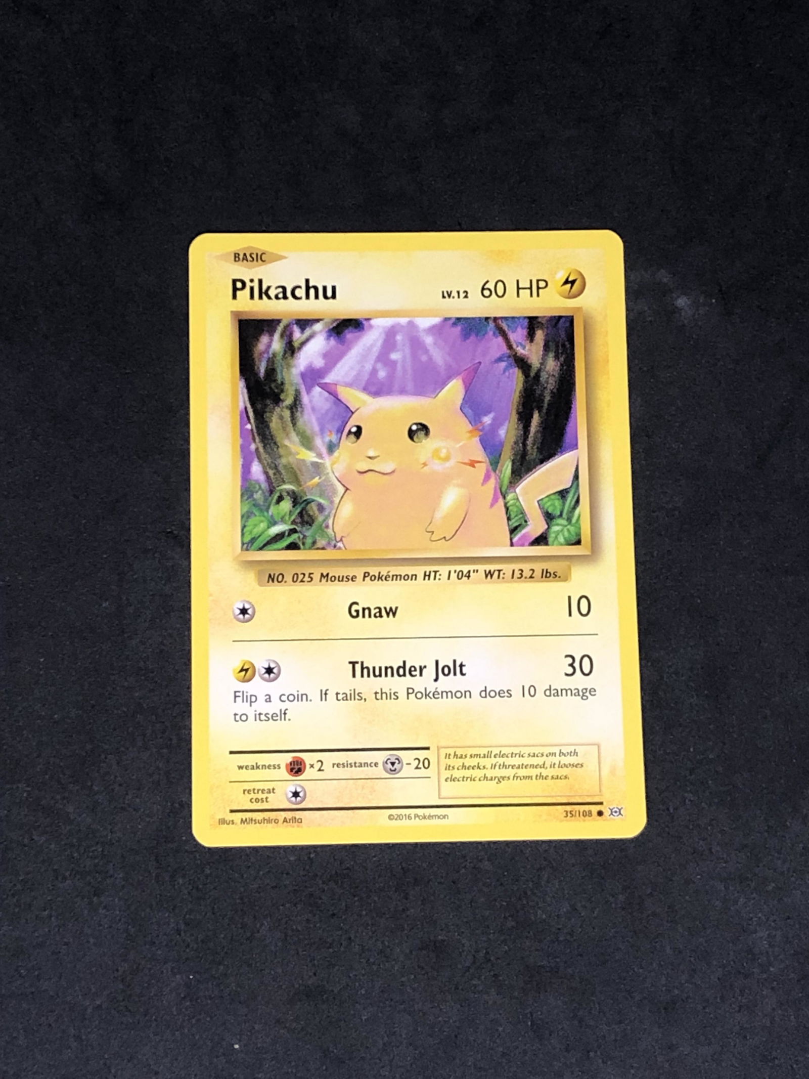 XY Evolutions Pikachu Pokemon Card (1 of 1)