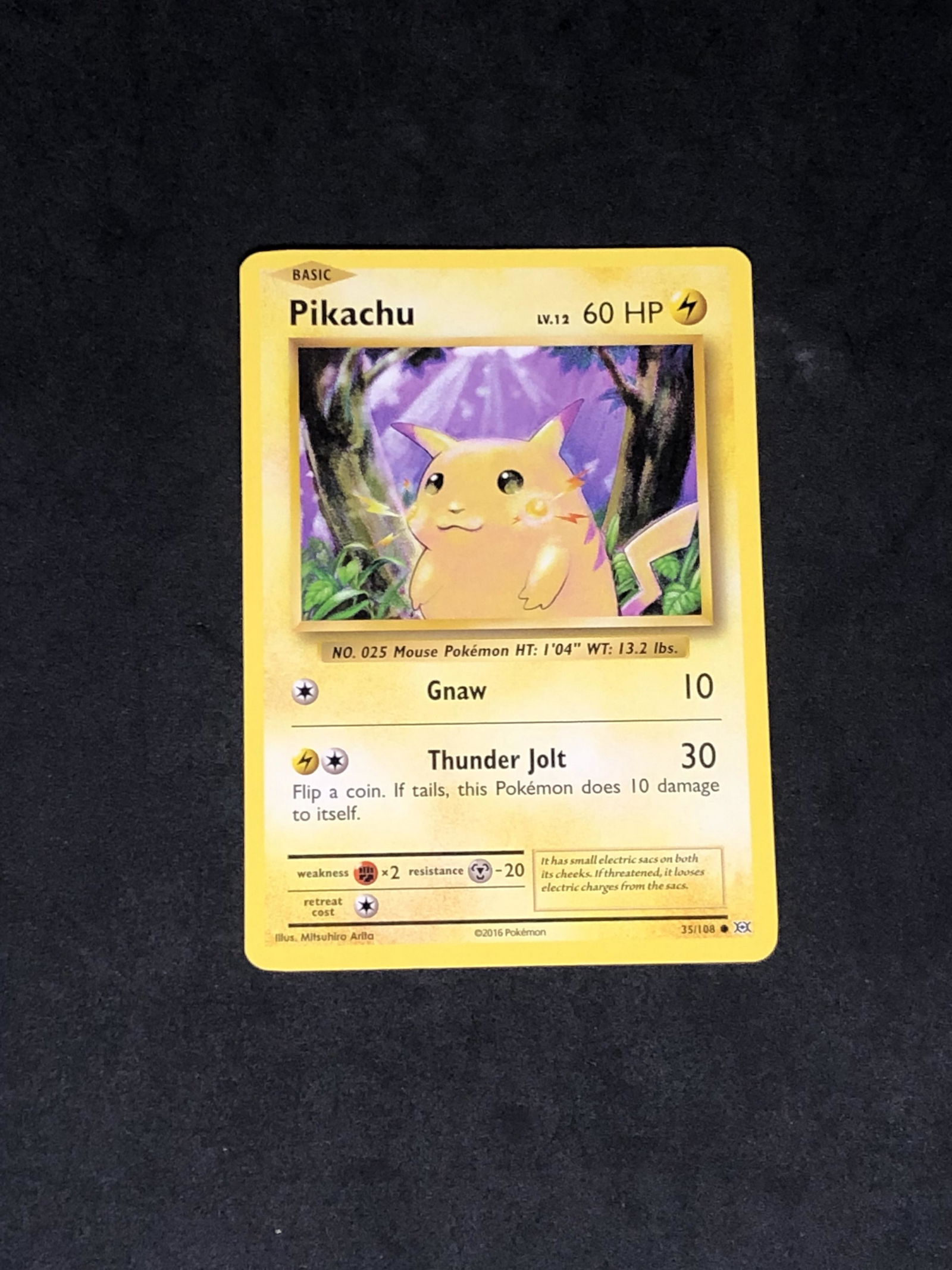 XY Evolutions Pikachu Pokemon Card (1 of 1)