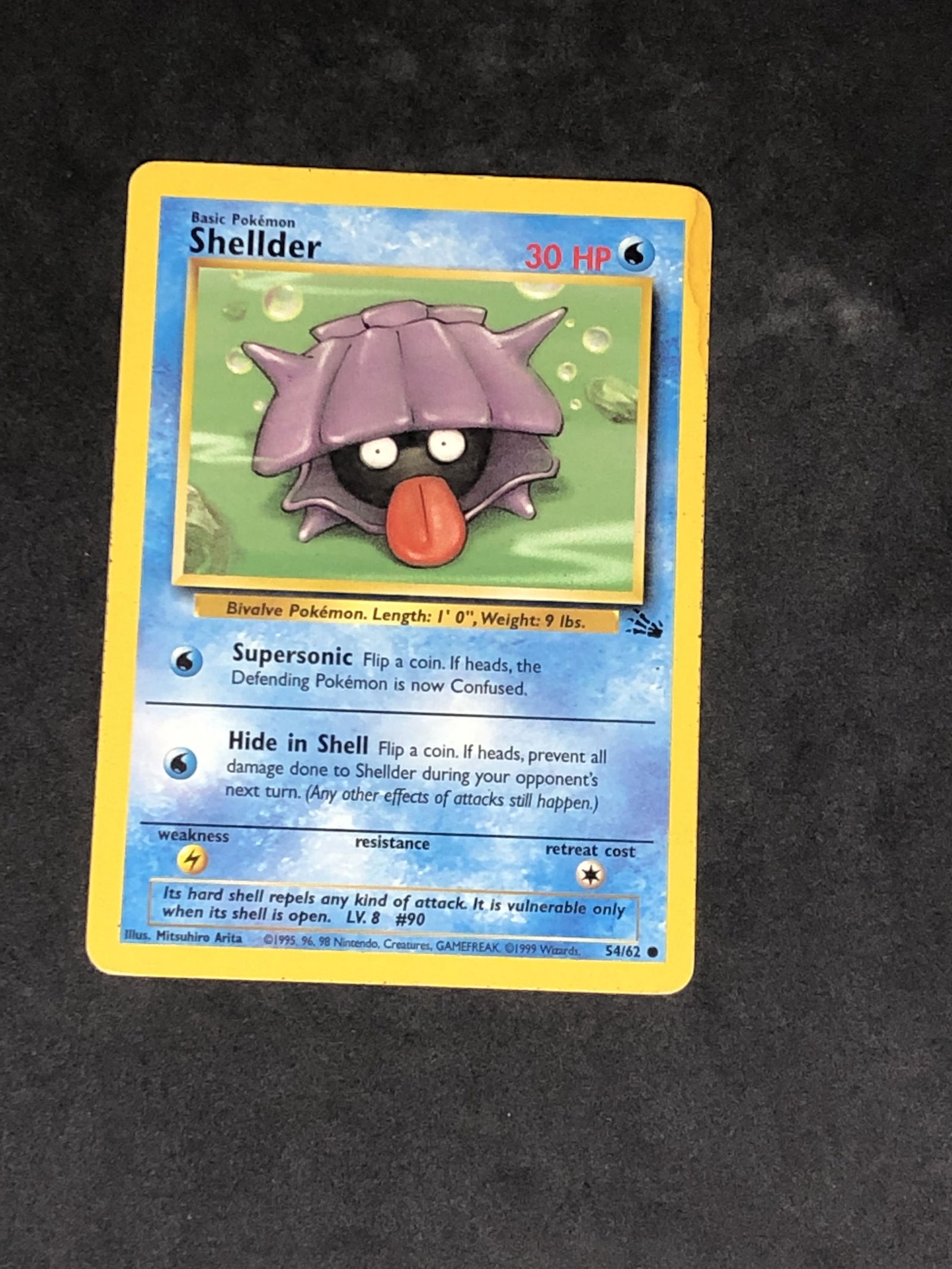 Vintage Fossil Set Shellder Pokemon Card: Vintage Fossil Set Shellder Pokemon Card