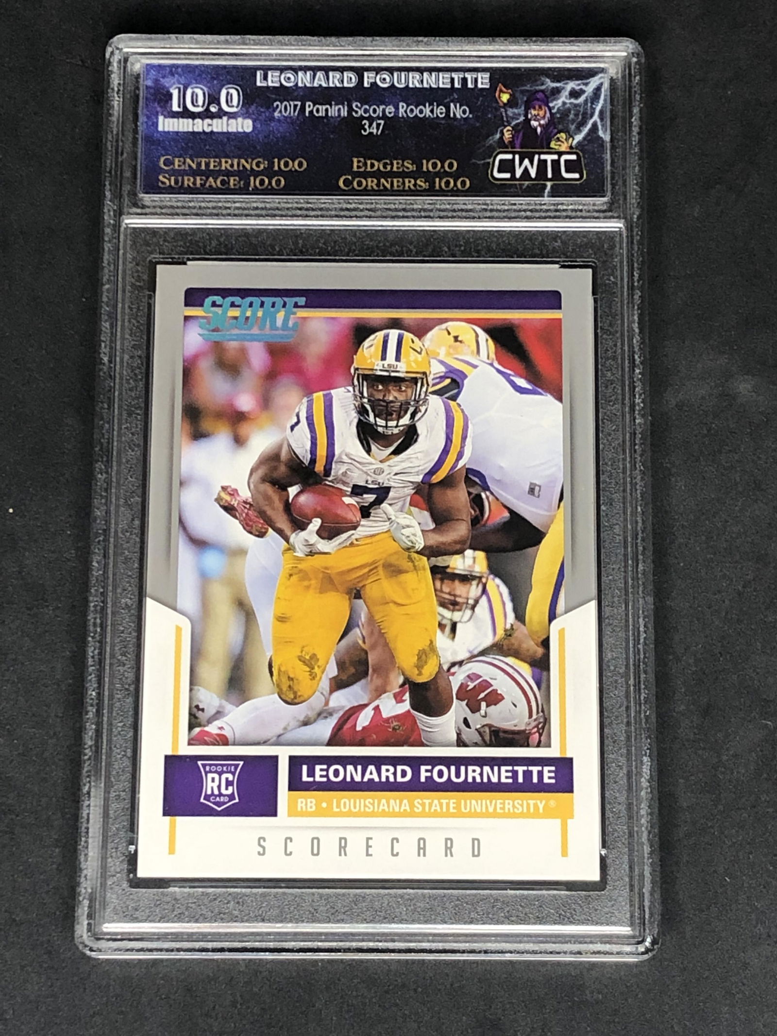 Leonard Fournette Panini Score Rookie Graded CWTC Imm. (1 of 1)