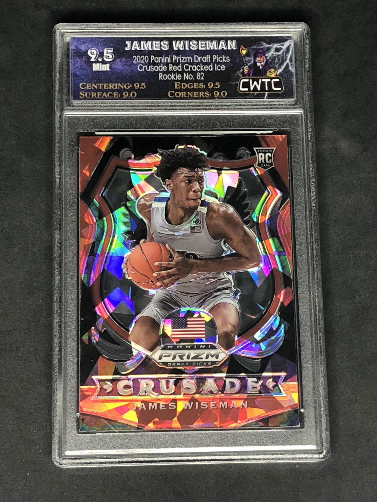 James Wiseman Panini Prizm Crusade Red Cracked Ice (1 of 1)