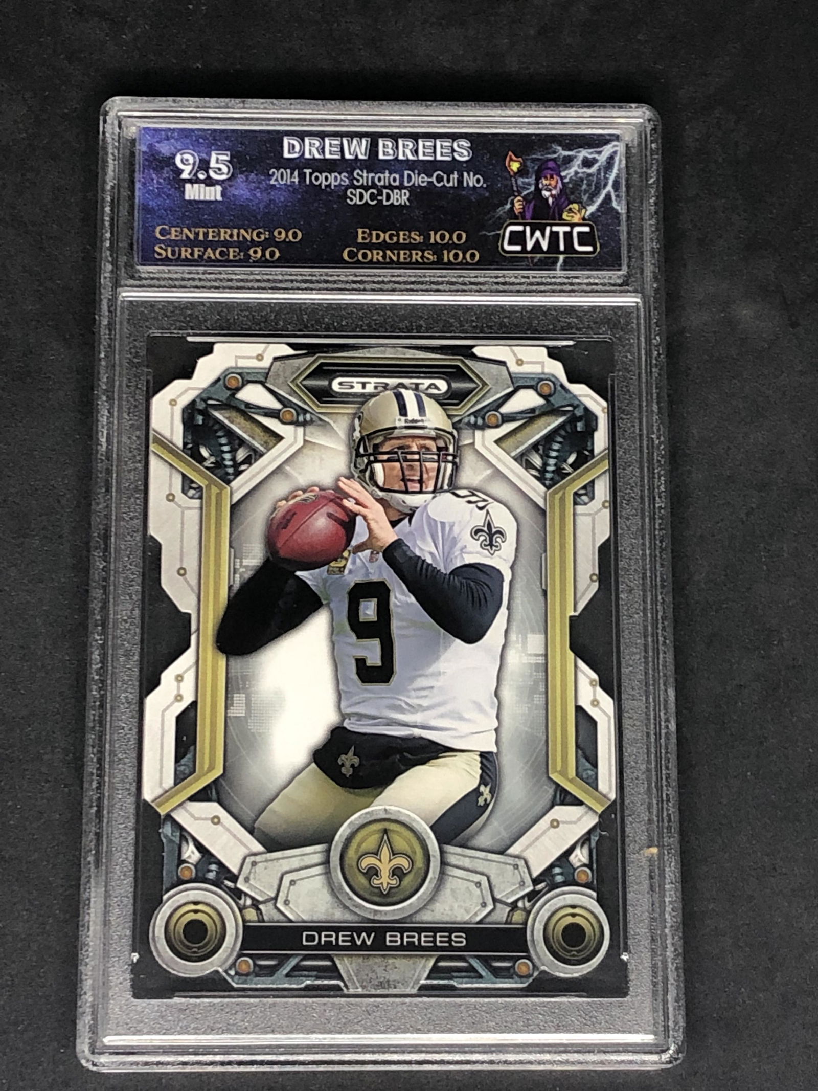 Drew Brees Topps Strata Die-Cut Graded CWTC 9.5 (1 of 1)