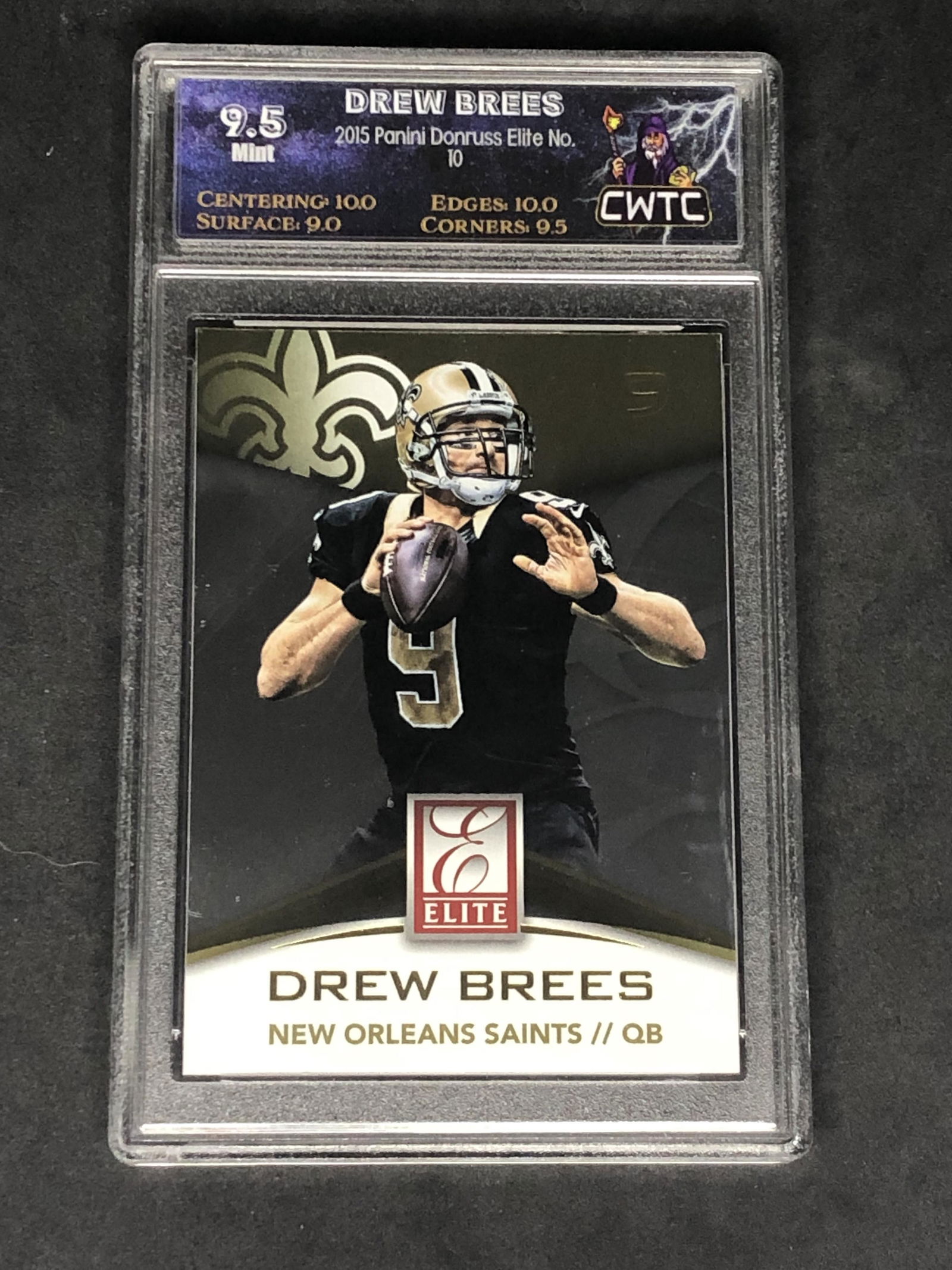 Drew Brees Panini Elite Graded CWTC 9.5 (1 of 1)