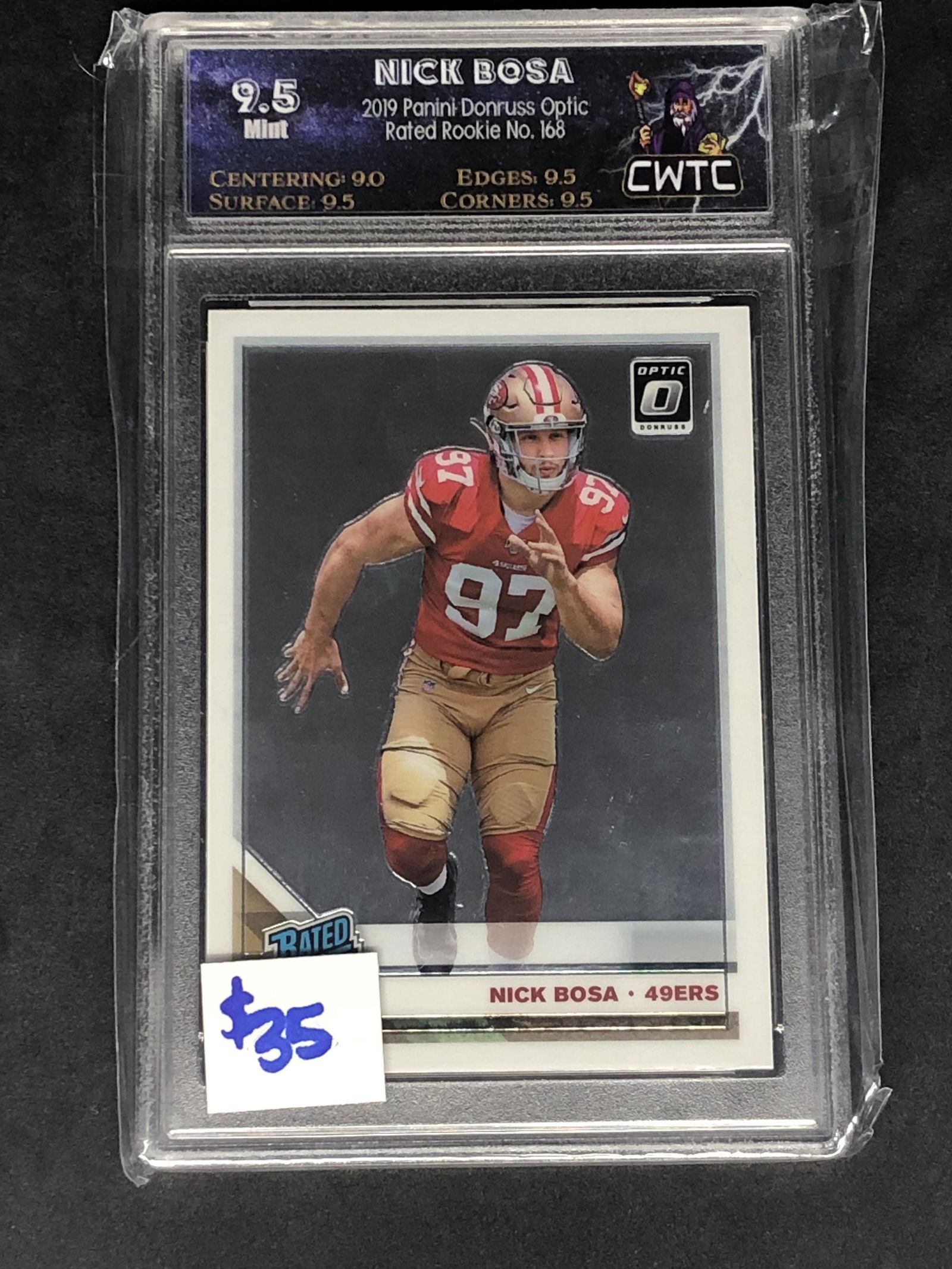 Nick Bosa Panini Donruss Optic Rated Rookie Graded CWTC (1 of 1)