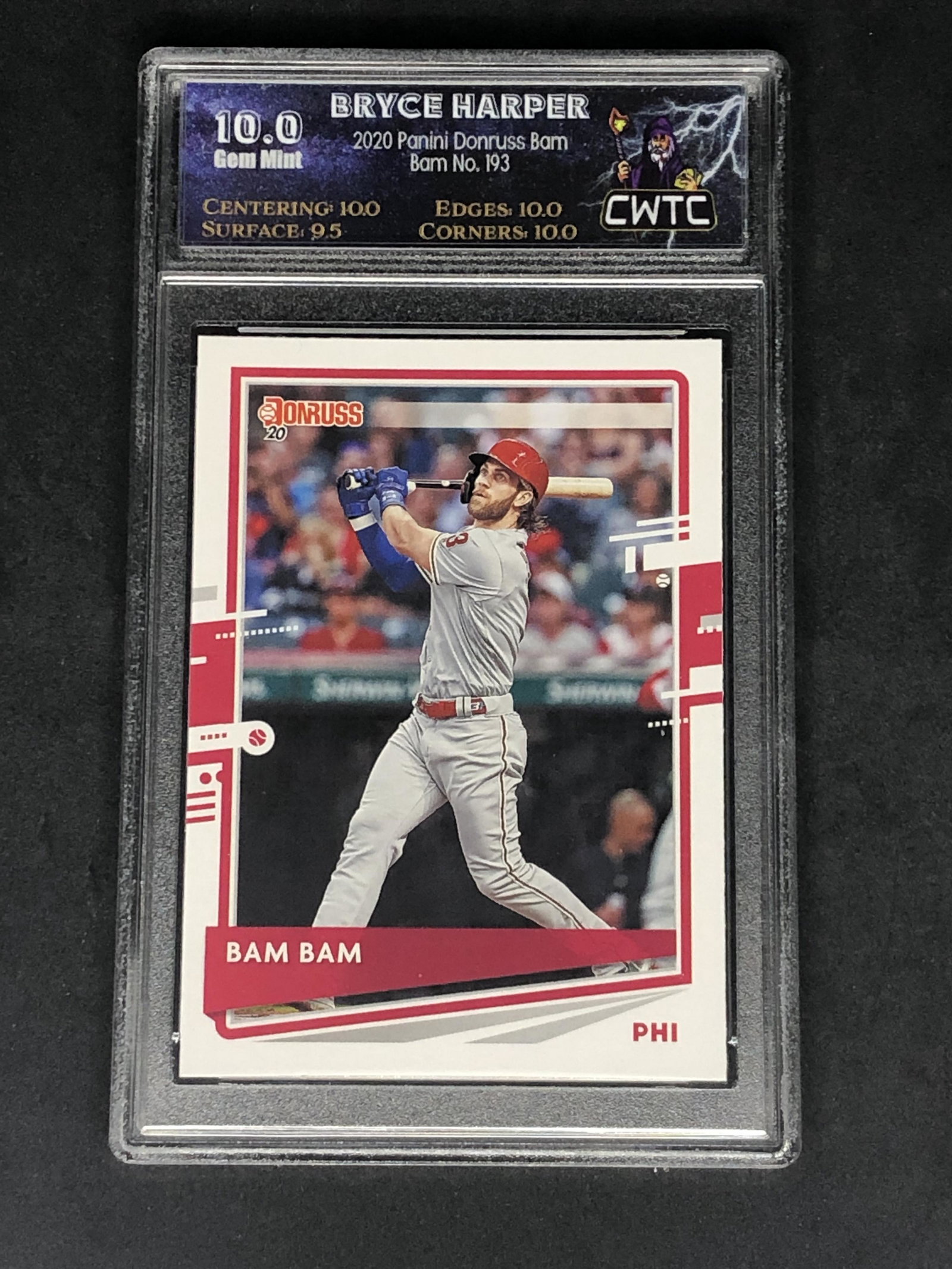 Bryce Harper "Bam Bam" Panini Donruss Graded CWTC 10: Bryce Harper "Bam Bam" Panini Donruss Graded CWTC 10