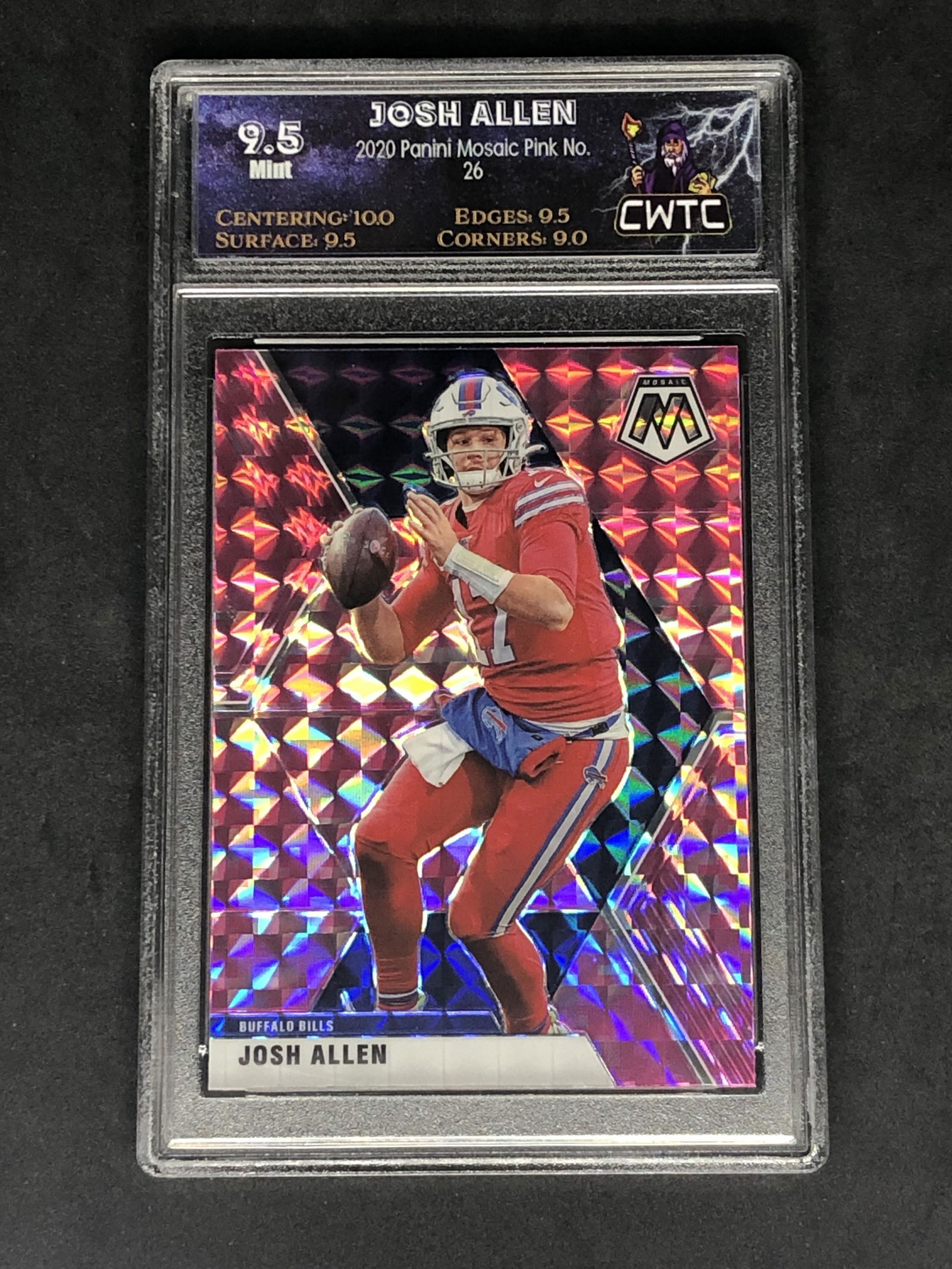 Josh allen Panini Mosaic Pink Graded CWTC 9.5 (1 of 1)