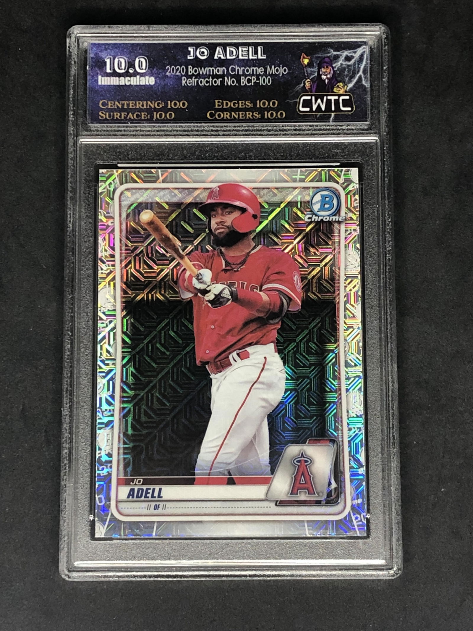 Jo Adell Bowman Chrome Mojo Refractor Graded CWTC 10 (1 of 1)