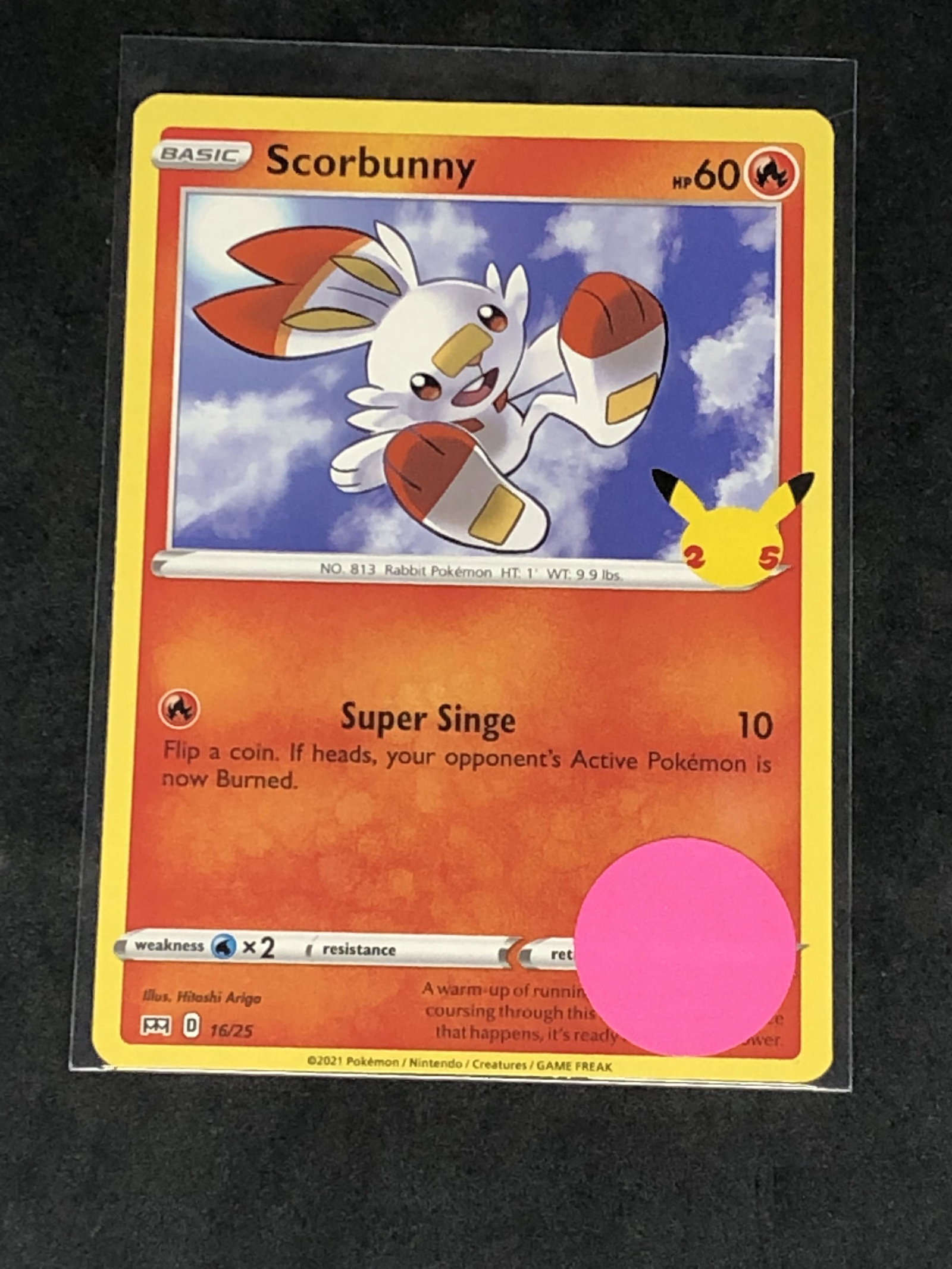 Scorbunny 25th Ann. Pokemon Card: Scorbunny 25th Ann. Pokemon Card