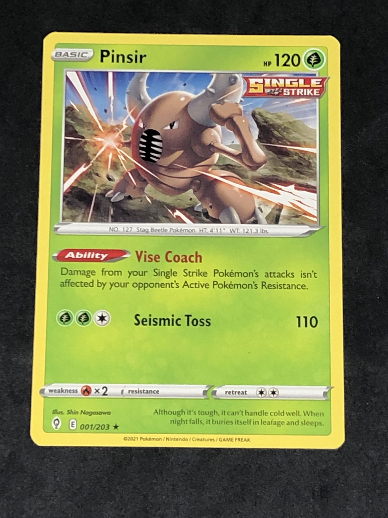 Pinsir Single Strike Pokemon Card (1 of 1)