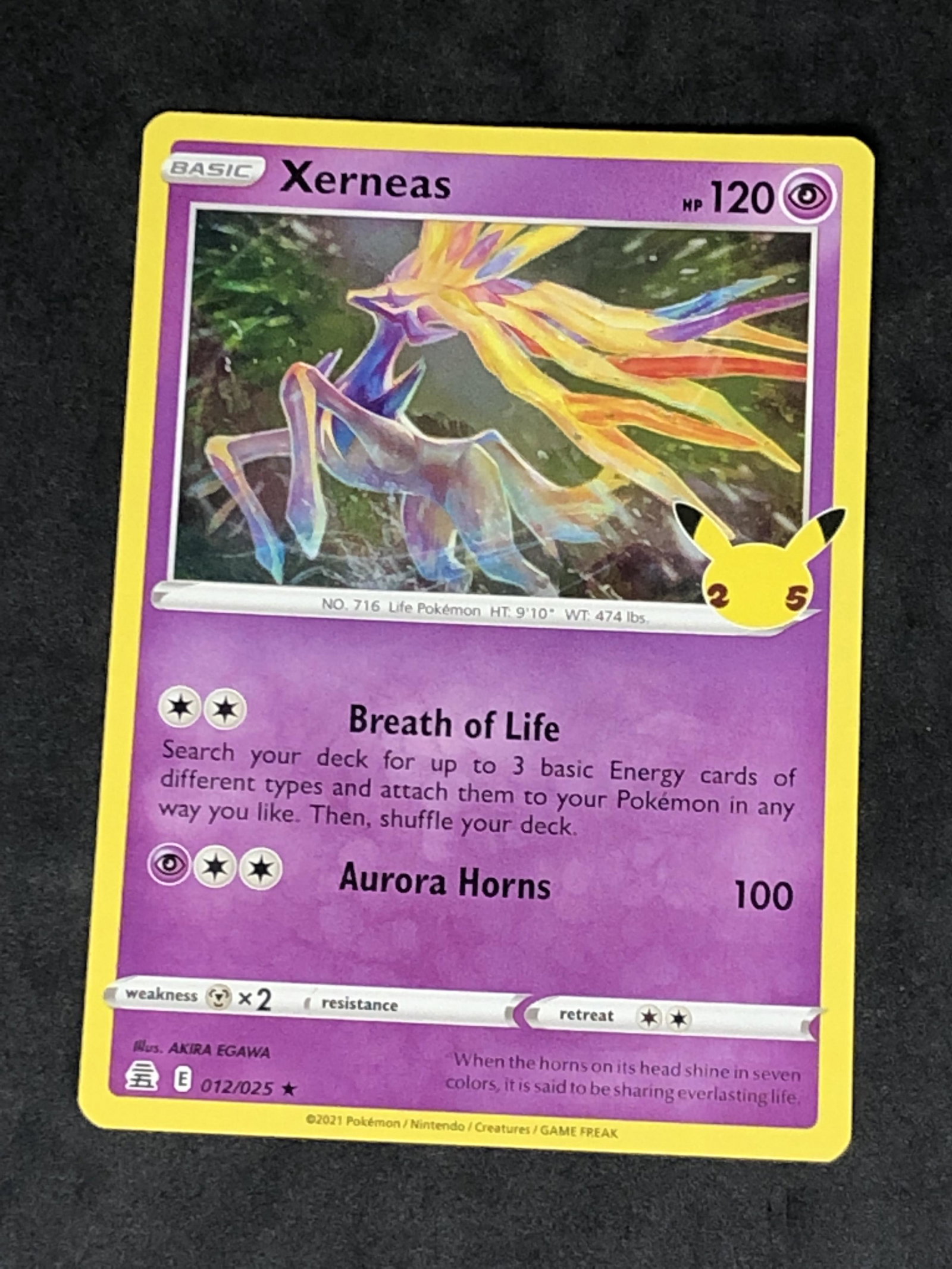 Xerneas 25th Ann. Holo Pokemon Card: Xerneas 25th Ann. Holo Pokemon Card