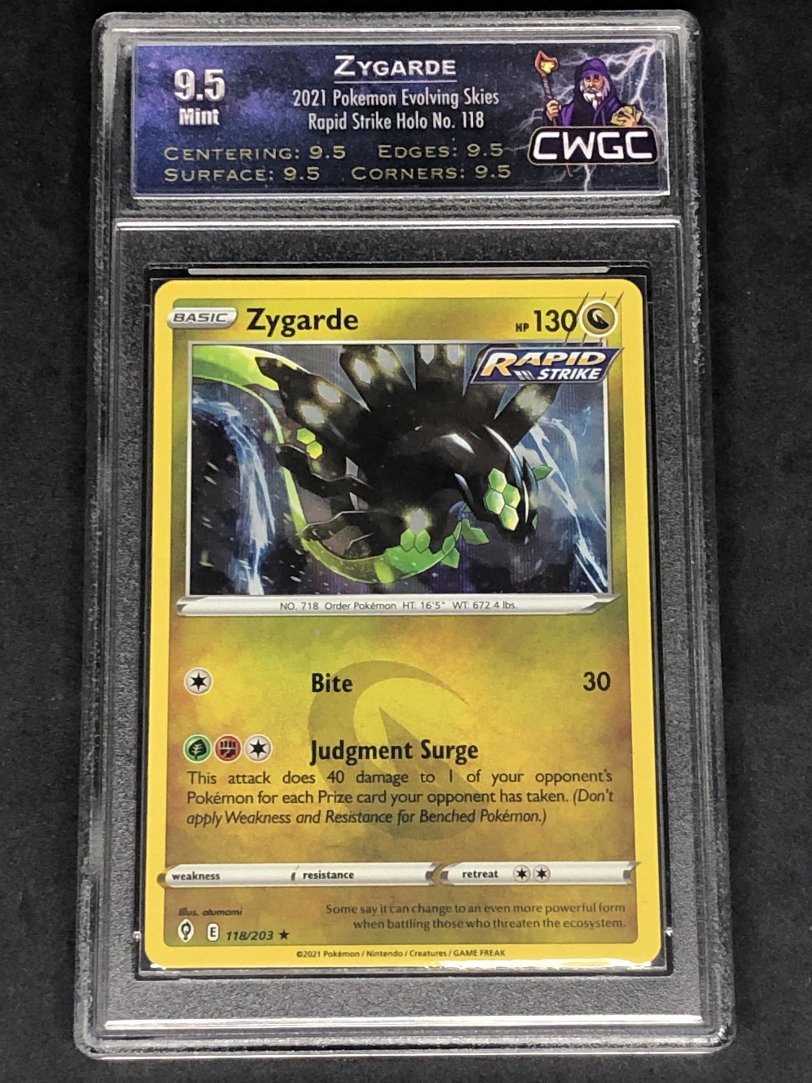 Zygarde Rapid Strike Holo Graded CWTC 9.5 (1 of 1)