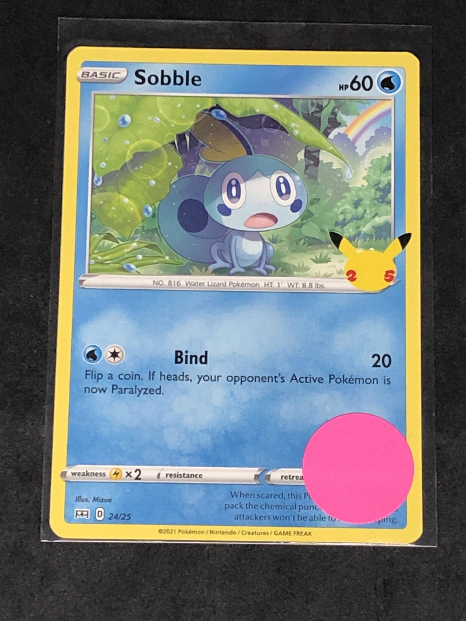 Sobble 25th Ann. Pokemon Card (1 of 1)