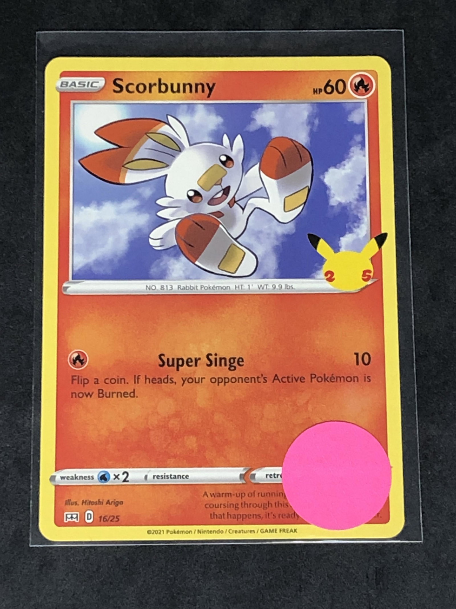 Scorbunny 25th Ann. Pokemon Card: Scorbunny 25th Ann. Pokemon Card