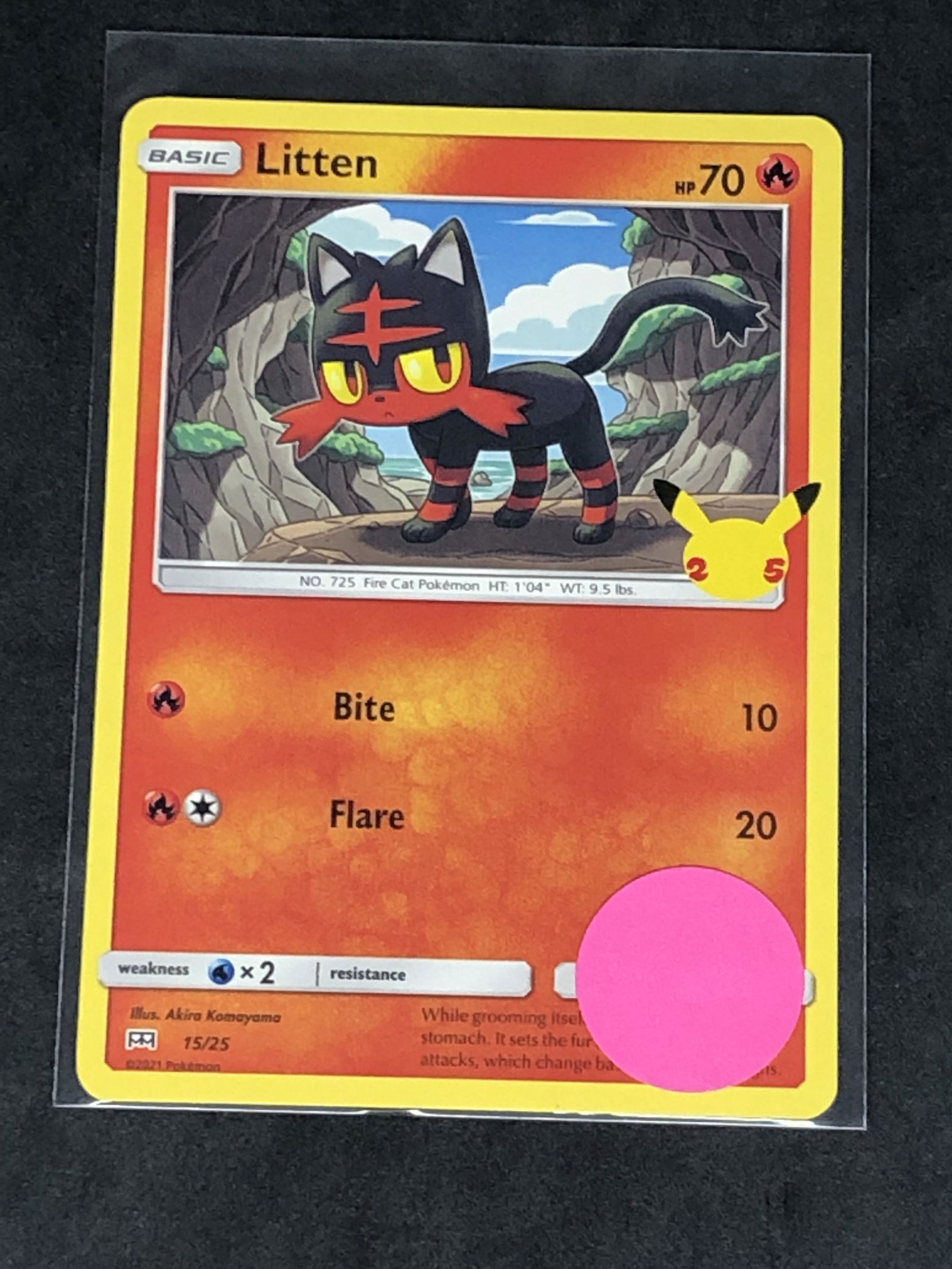 Litten 25th Ann. Pokemon Card (1 of 1)