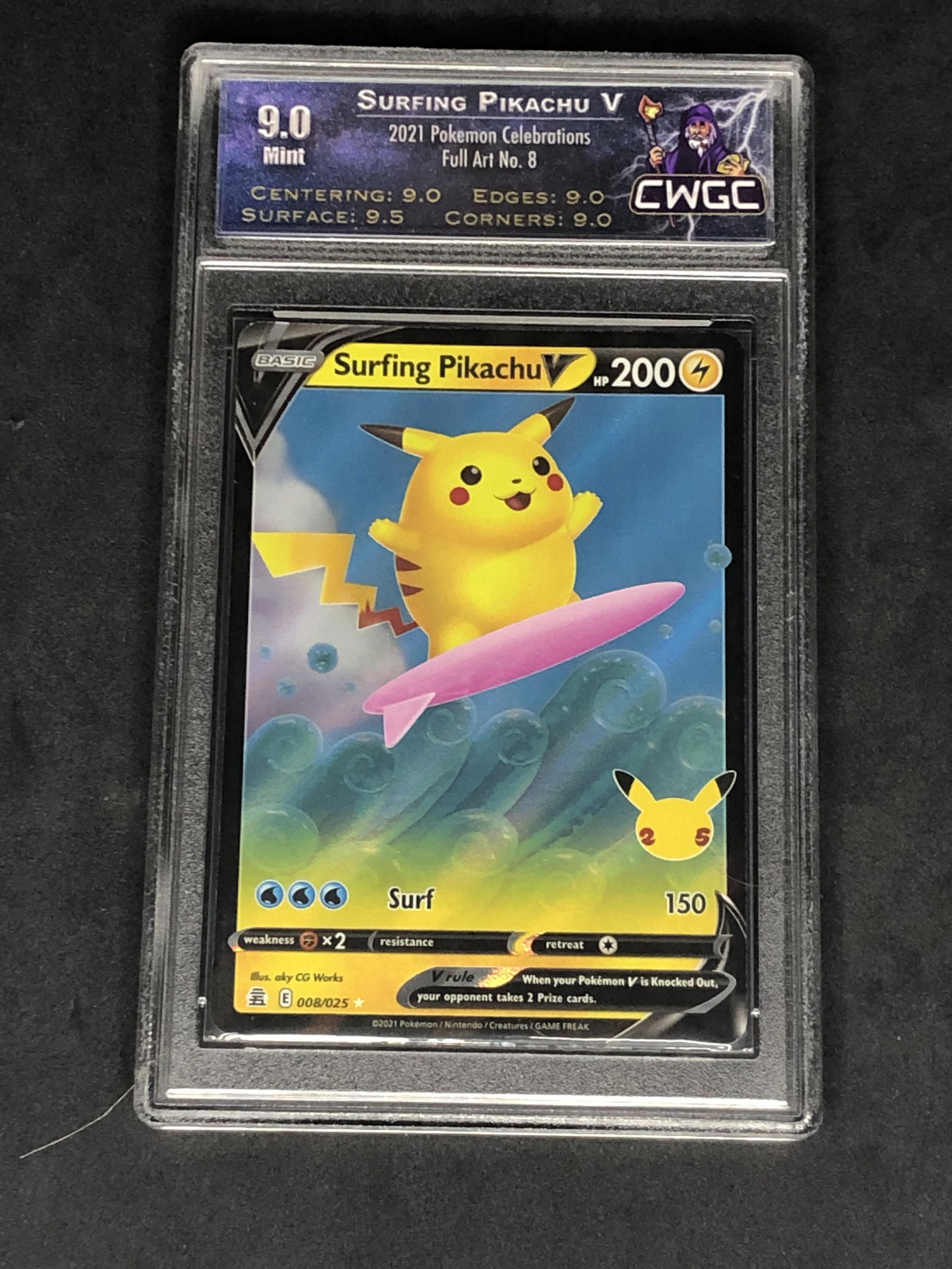 Surfing Pikachu V Graded CWTC 9 (1 of 1)
